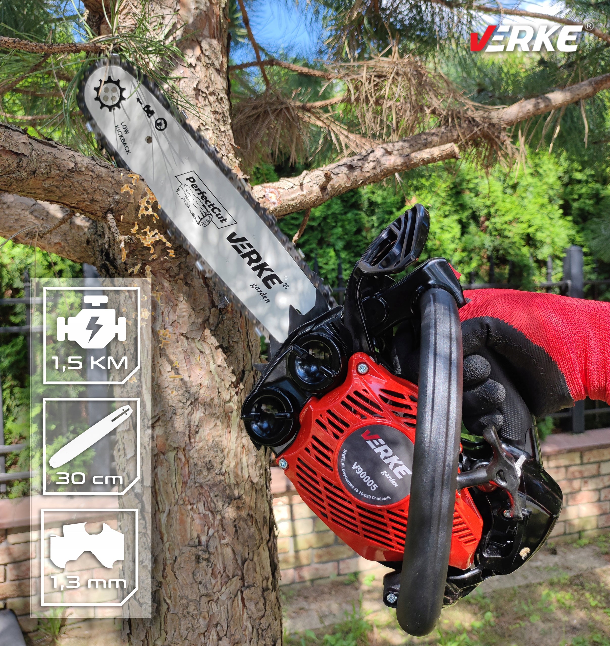 COMBUSTION SAW BRANCH SAW CHAINSAW STRONG LIGHT 10" 30cm Product weight with unit packaging 2.3 kg