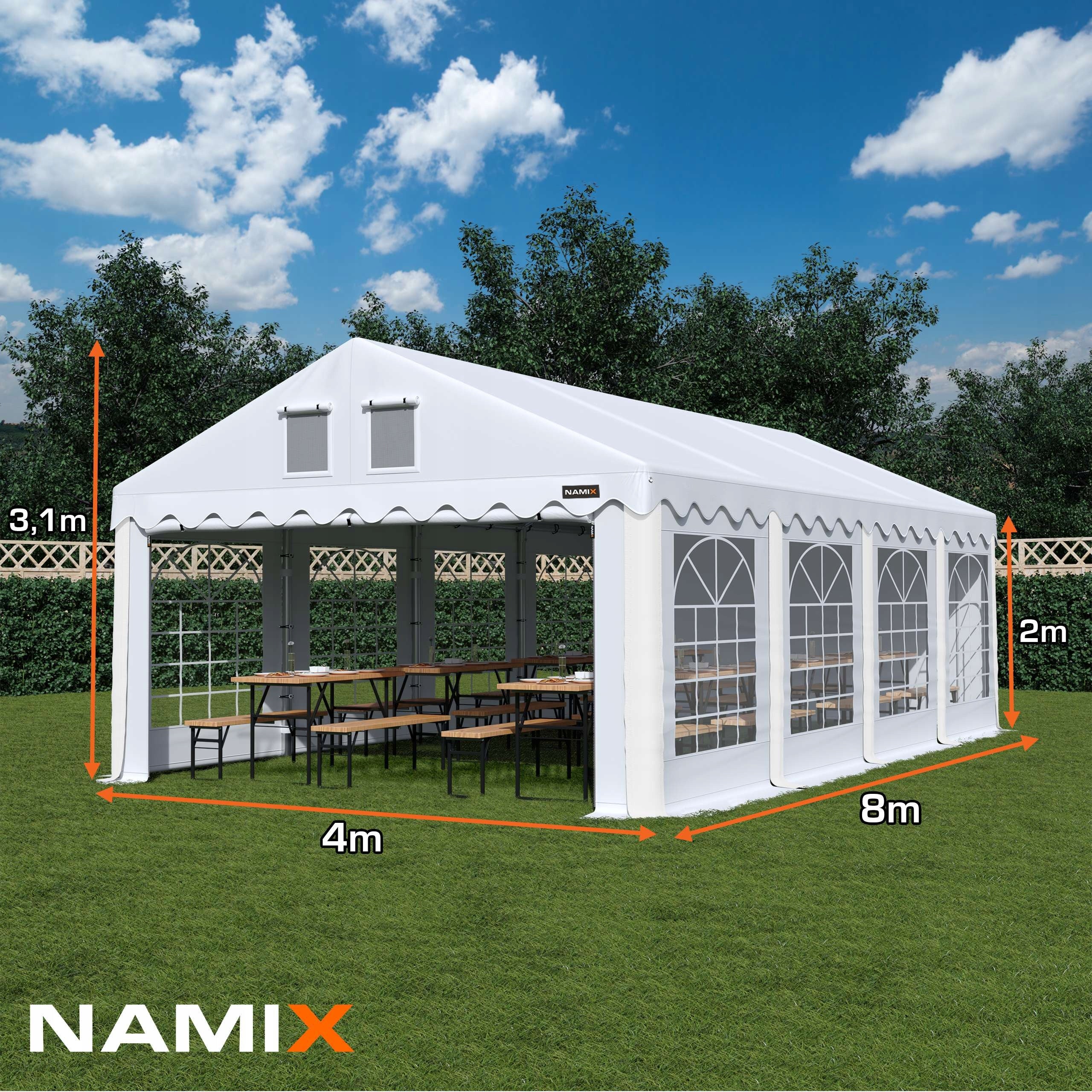 COMFORT 4x8 Garden Party Tent VARIOUS COLORS Packaging status original