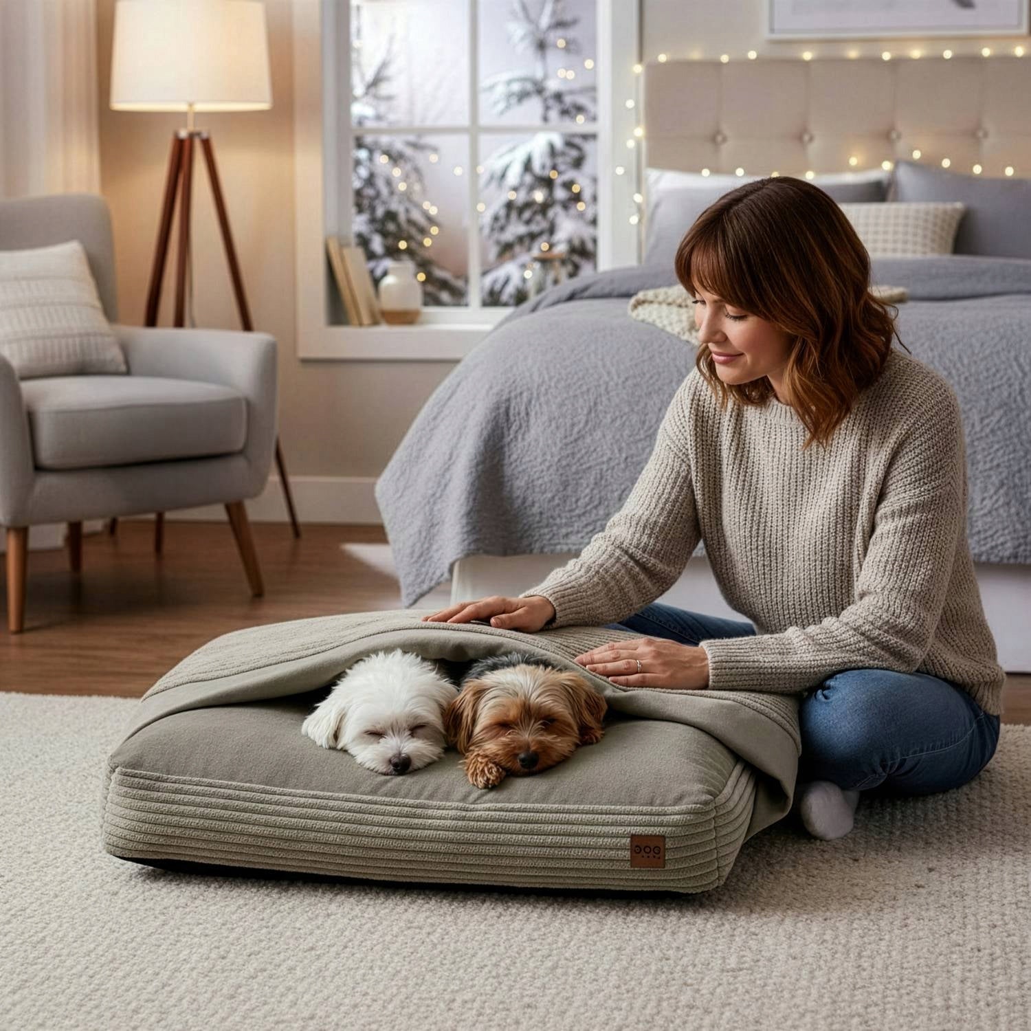 COMFORTABLE WARM CAT MINK DOG BED CAVE WITH PREMIUM COVER Manufacturer code Legowisko Dla Psa Warm Nest 70x50 38966