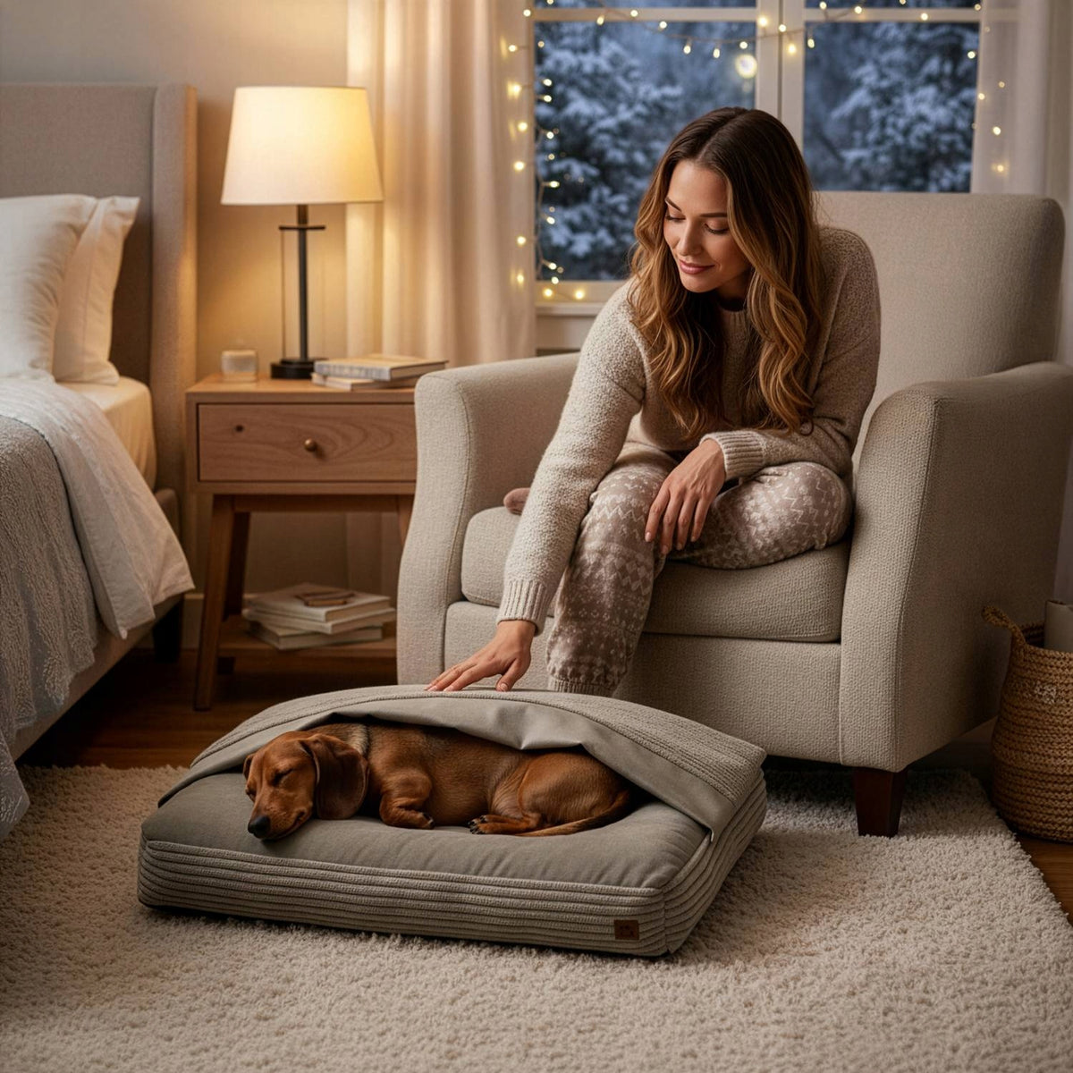 COMFORTABLE WARM CAT MINK DOG BED CAVE WITH PREMIUM COVER Packaging status original