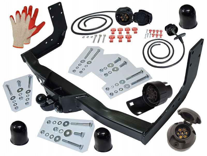 COMPLETE TOW BAR MERCEDES SPRINTER 95 2006 AND 1 DEGREE MEDIUM LONG Ball type screw‑off