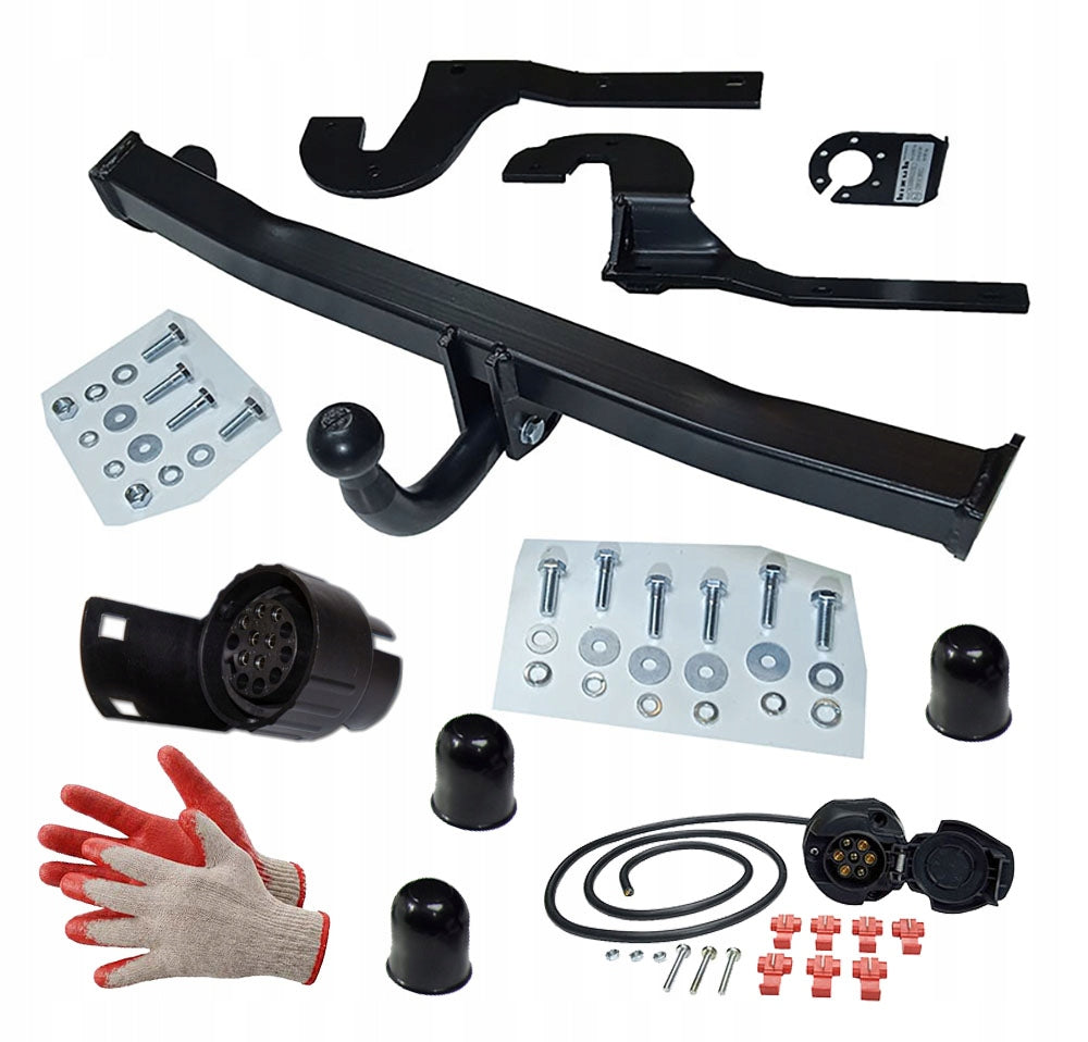 COMPLETE TOWBAR +BEAM+7PIN/13P TOYOTA YARIS 2 II 2006-2011 P90 Type approval yes