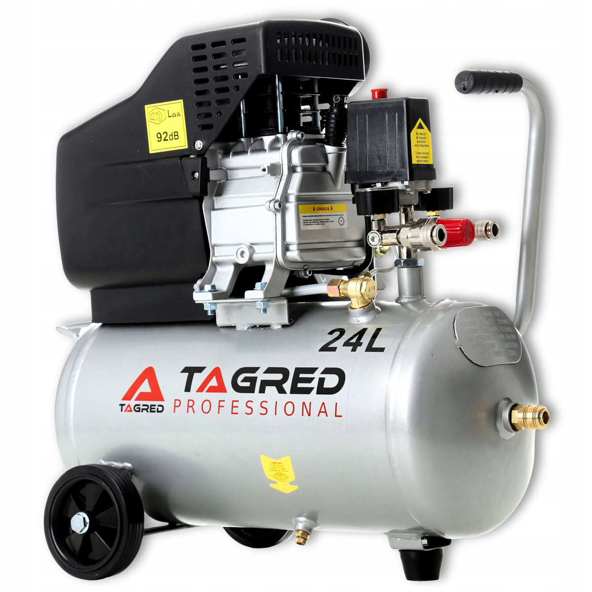 COMPRESSOR OIL COMPRESSOR POWERFUL 3,4HP 24L + LARGE SET 18in1 Manufacturer code TA300NTA103 kompresor sprężarka 24l wąż oleje
