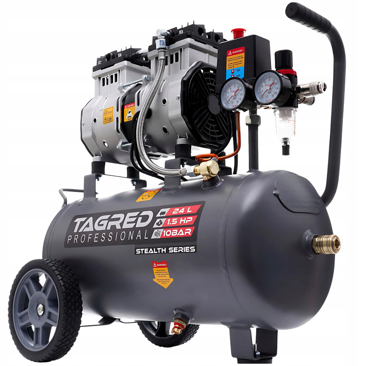 COMPRESSOR OIL-FREE AIR COMPRESSOR 24L R2 10 BAR QUIET POWERFUL