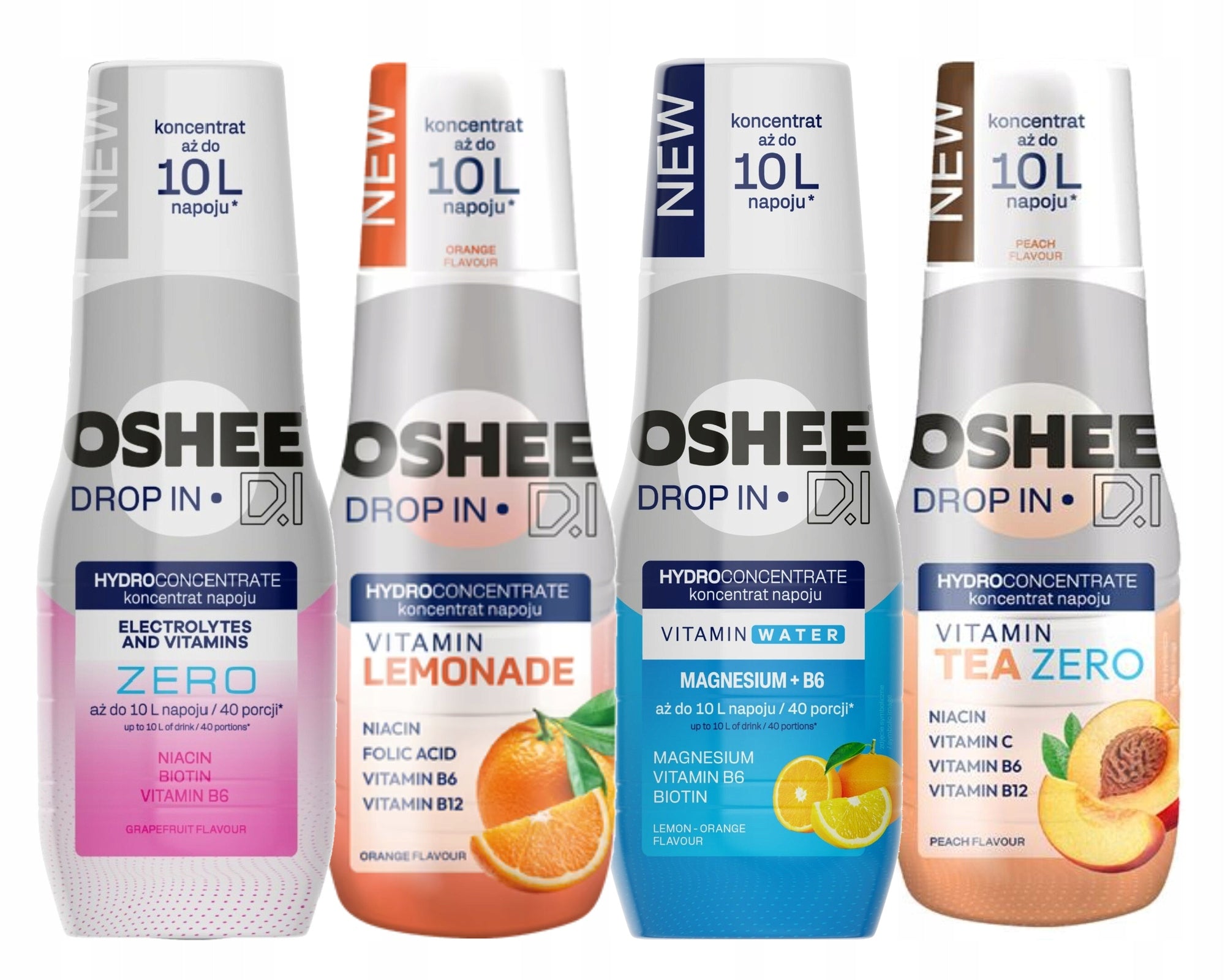 CONCENTRATE SYRUP 4x SET Oshee Drop In for SATURATOR WATER JUICE GAS