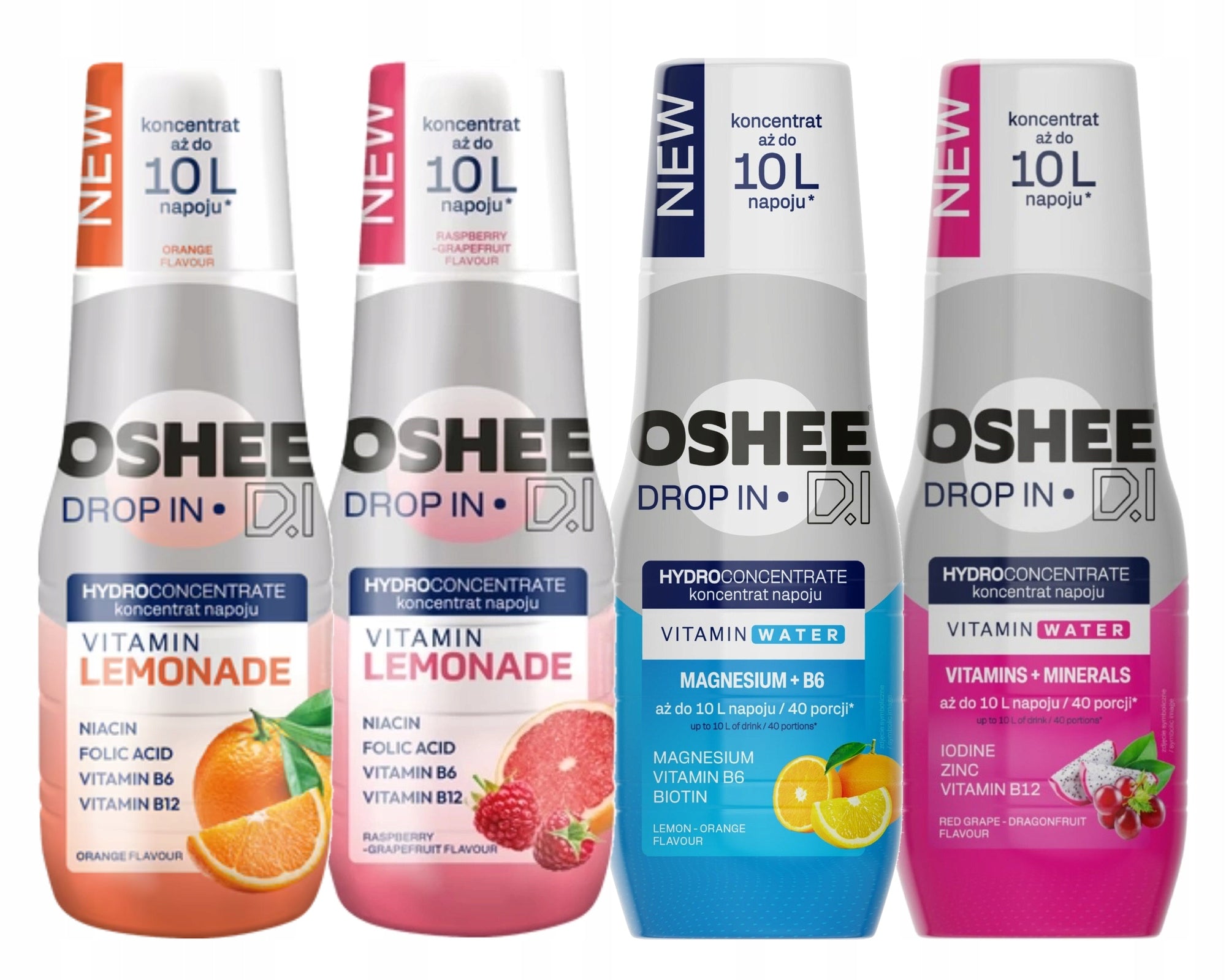 CONCENTRATE SYRUP JUICE 4X SET Oshee Drop In for WATER SATURATOR