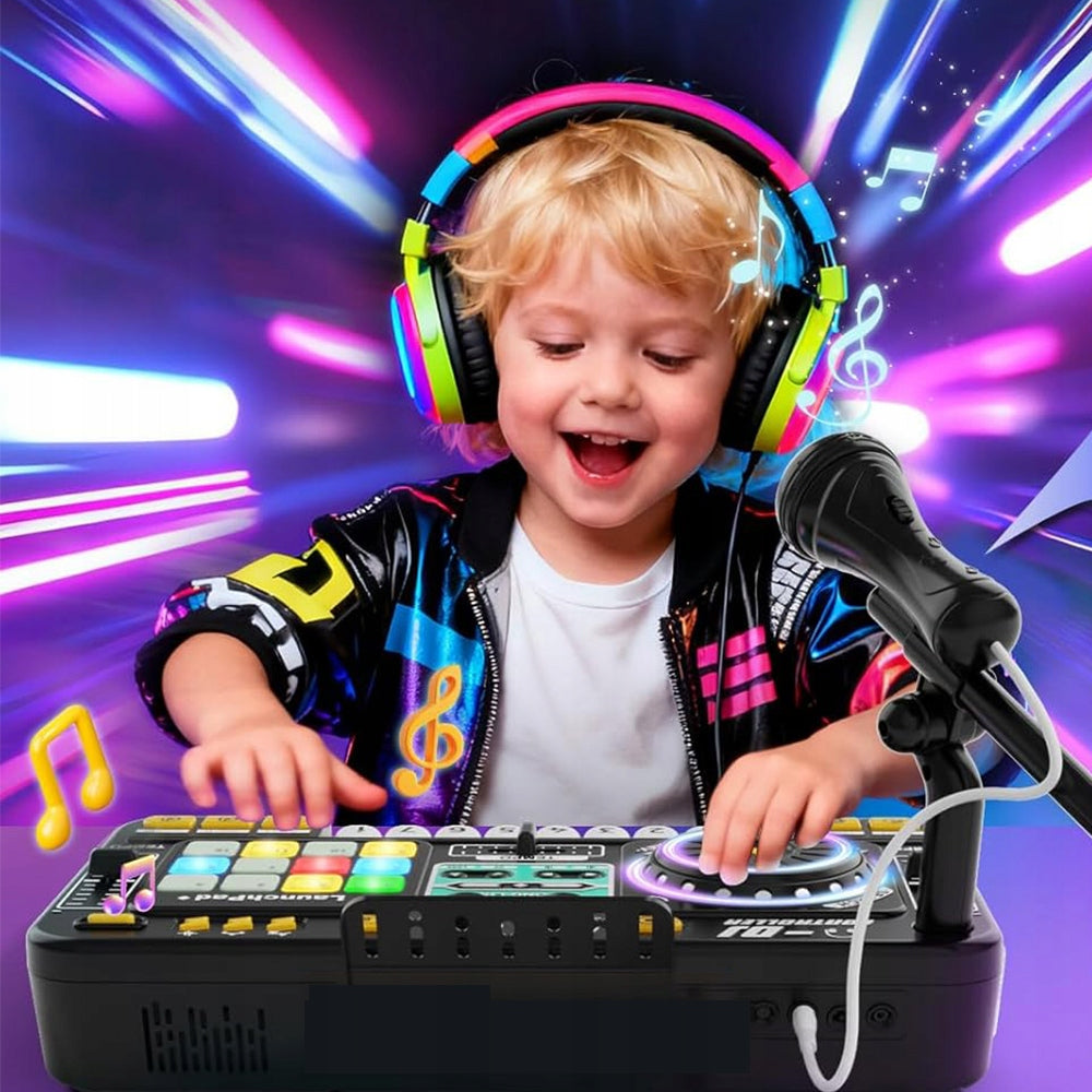 CONSOLE DJ TOY MIXER FOR CHILDREN WITH MICROPHONE PIANO LED BLUETOOTH Manufacturer code Mikser DJ dla dzieci
