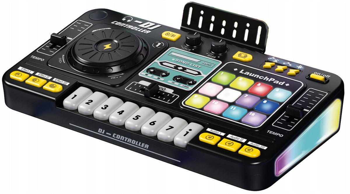 CONSOLE DJ Toy MIXER FOR KIDS WITH MICROPHONE LED piano BLUETOOTH Packaging status original
