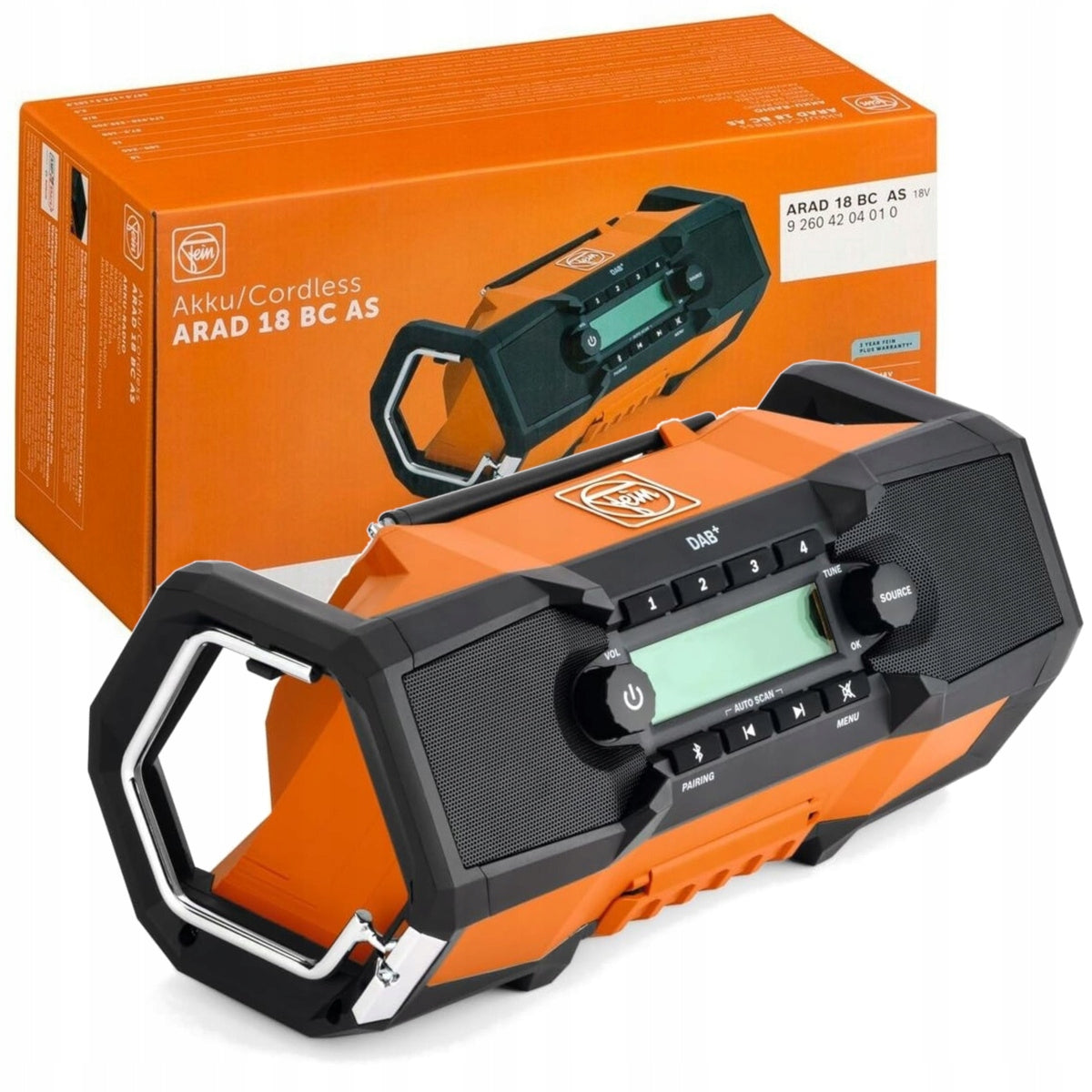 CONSTRUCTION RADIO GPB 18V-2 C 18V FM AUX DAB+ IP54 ARAD 18 BC AS FEIN BOSCH