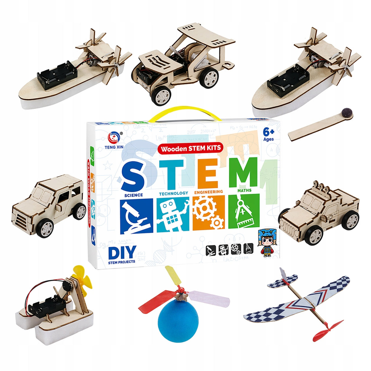 CONSTRUCTION SET STEM 10IN1 EDUCATIONAL BLOCKS VEHICLES GIFT CHILDREN