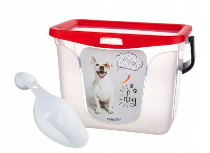 CONTAINER DOG FOOD BOX WITH SPATULA 6L ORGANIZER