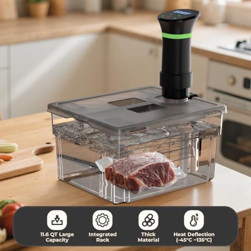 CONTAINER SOUS VIDE 11L GREY WITH LID DOUBLE DOOR RUSTAMI Model B0FGQ14B25