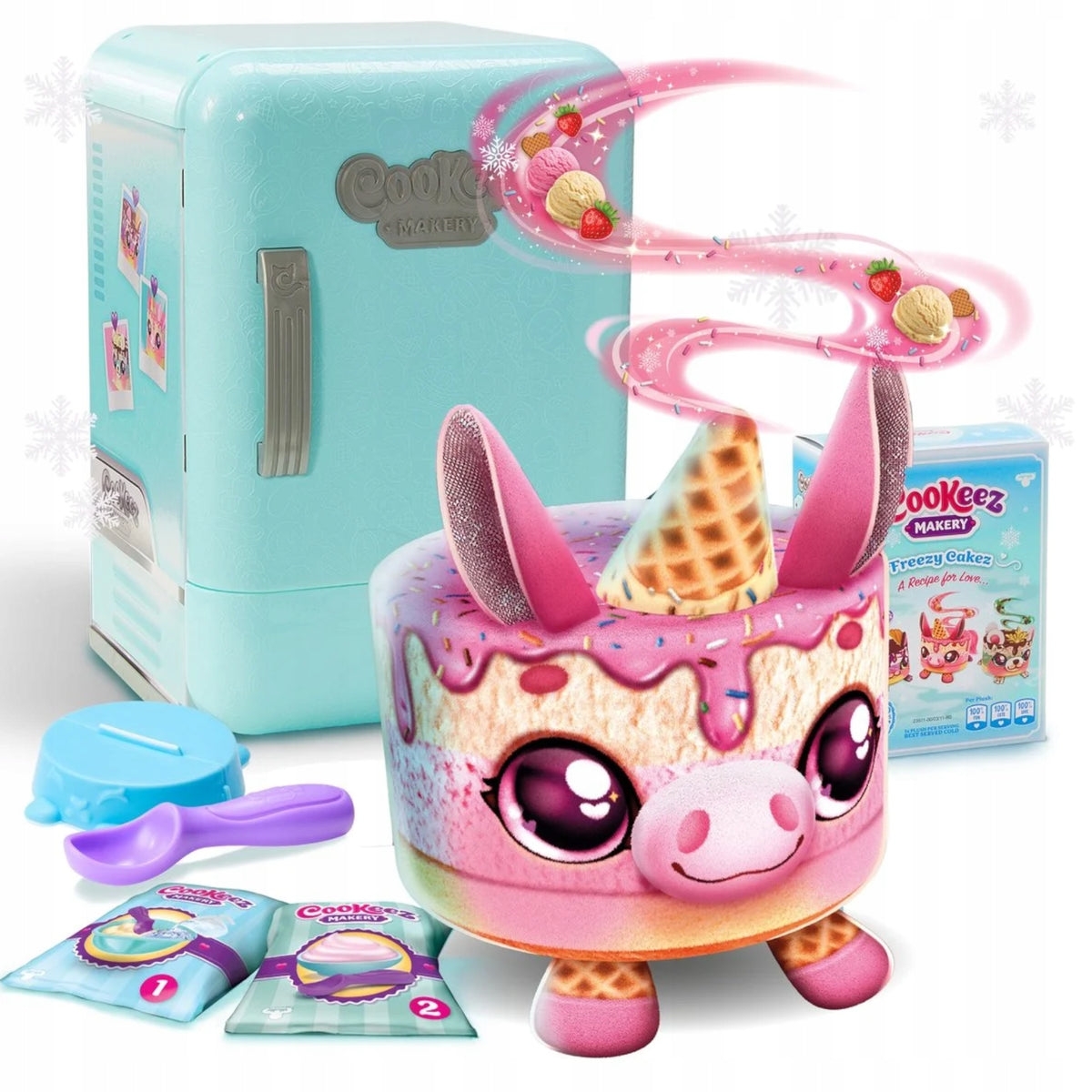 COOKEEZ MAKERY FROZEN CAKES WITH REFRIGERATOR TOY SCENTED PLUSH TOY