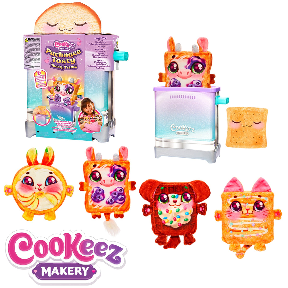 COOKEEZ MAKERY TOAST TREATZ PLUSH TOY SCENTED TOAST TOY TOASTER