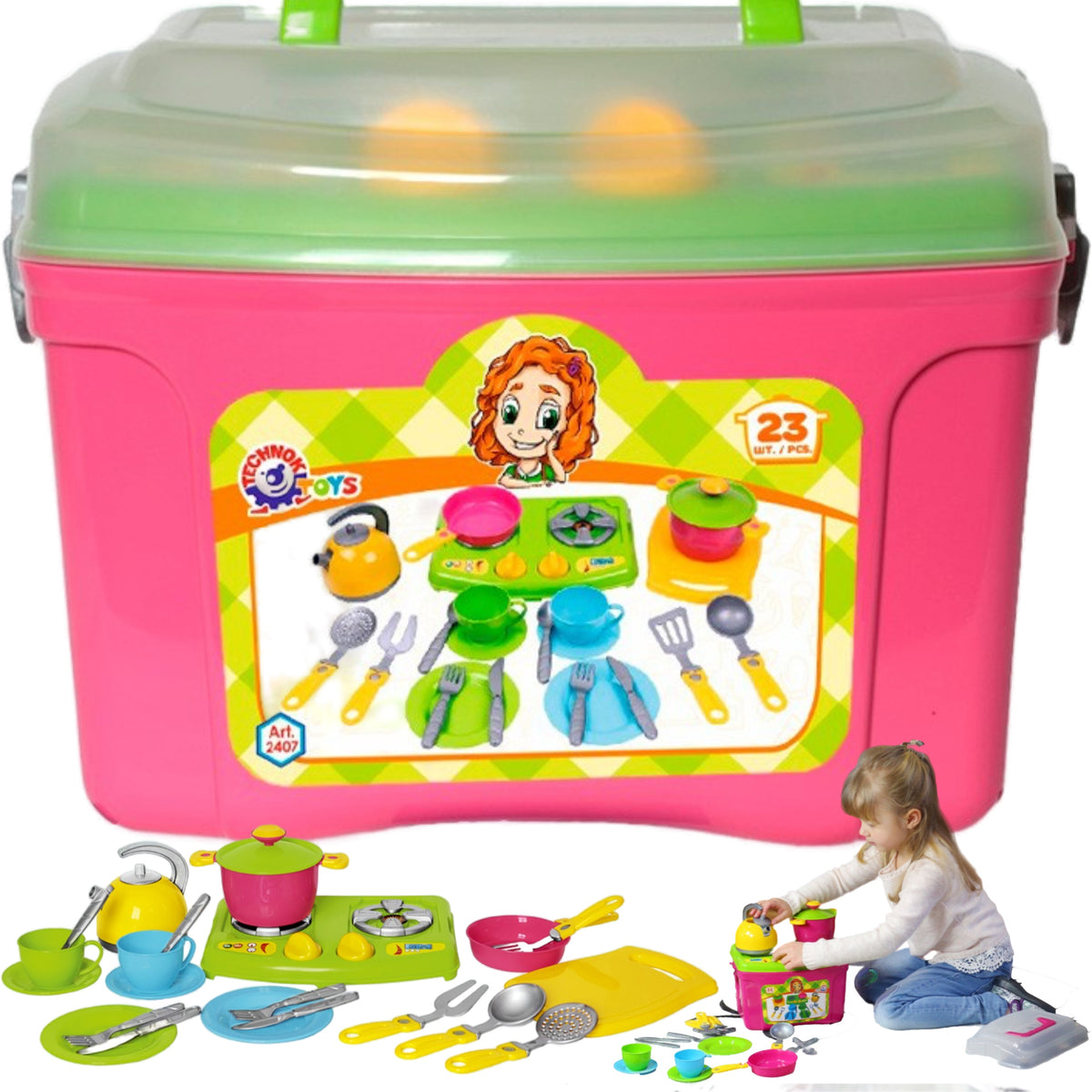 COOKER for children 2in1 CHEST OF DISHES 23 el.