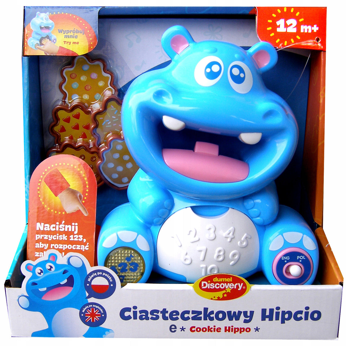 COOKIE HIPCIO INTERACTIVE COUNTS PL ENG DUMEL - TO LEARN COUNTING