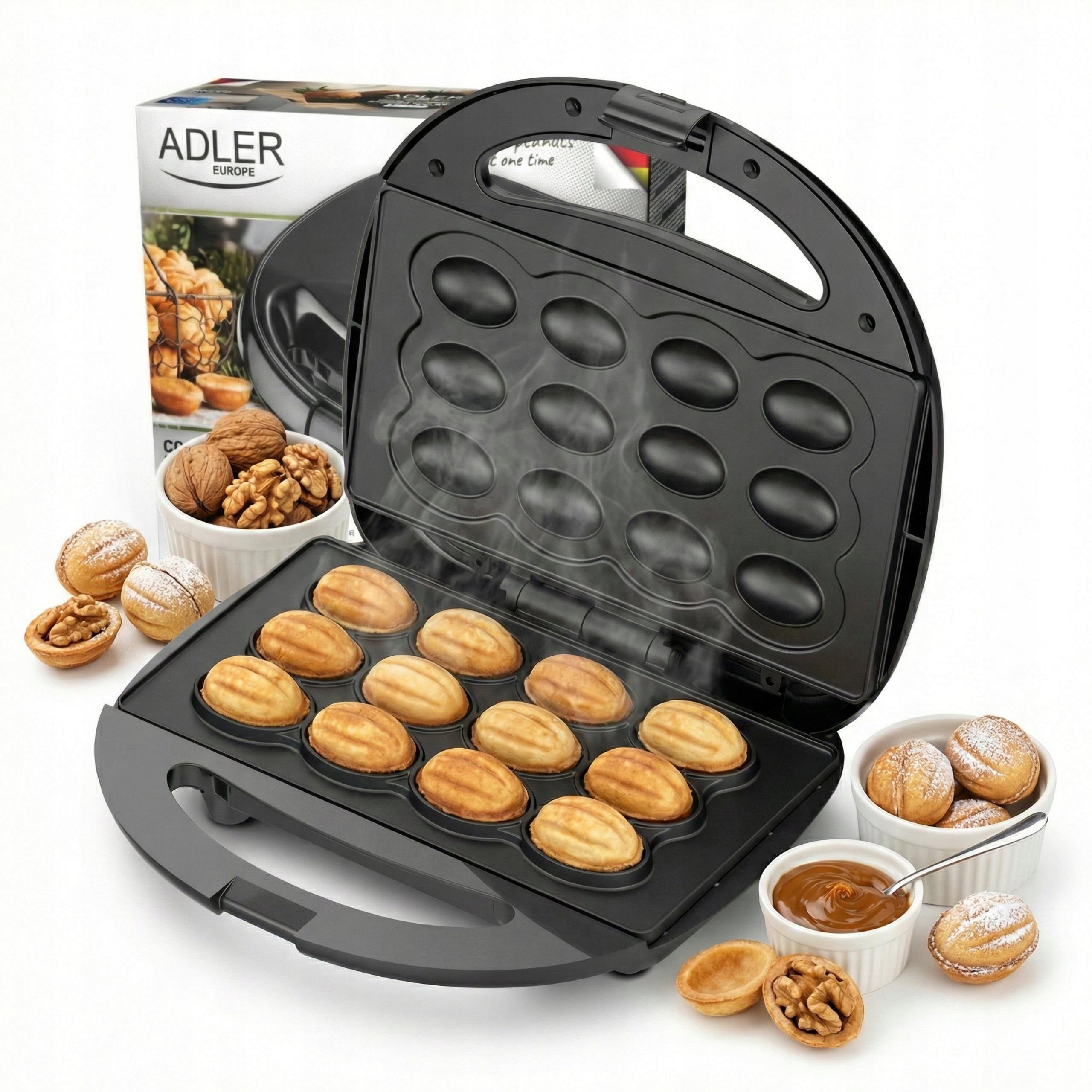 COOKIE PEANUT TOASTER MOLDS 12 PCS 1200W NONSTICK COATING Packaging status original