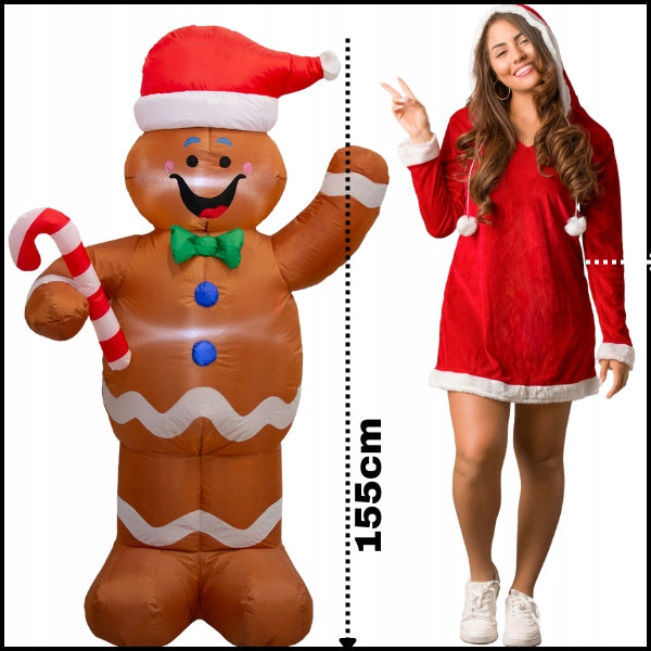 COOKIES 155CM INFLATABLE WATERPROOF GLOWING PUMPED LED BLOWER Packaging status original