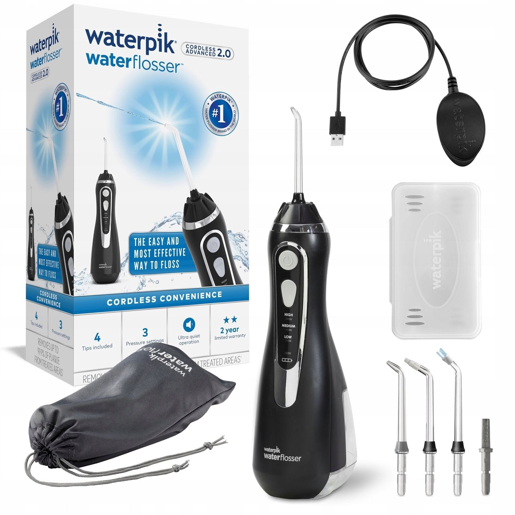 CORDLESS ADVANCED 2.0 Black Brand Waterpik