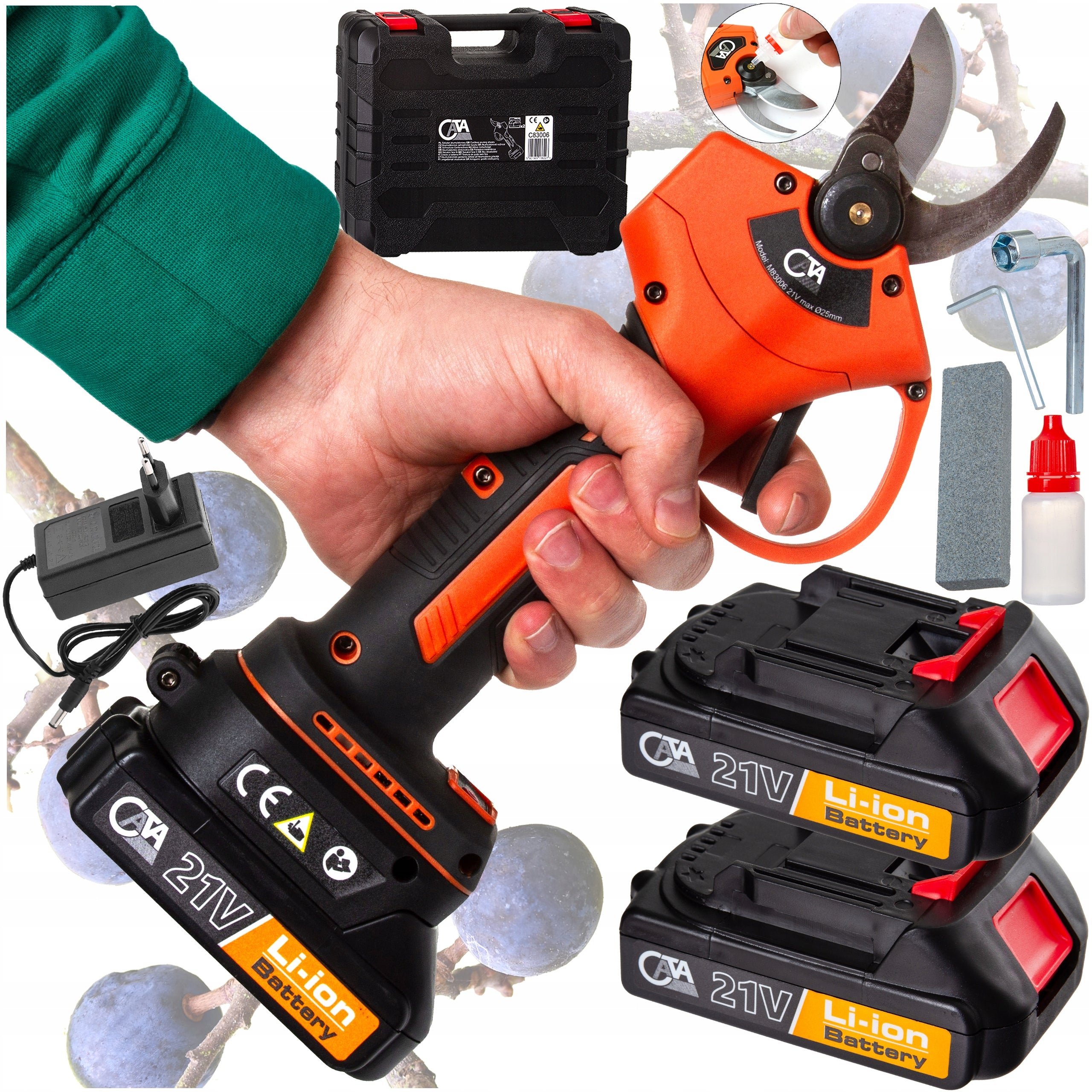 CORDLESS ANVIL PRUNING SHEAR CATA 21V 2 AKU 28MM