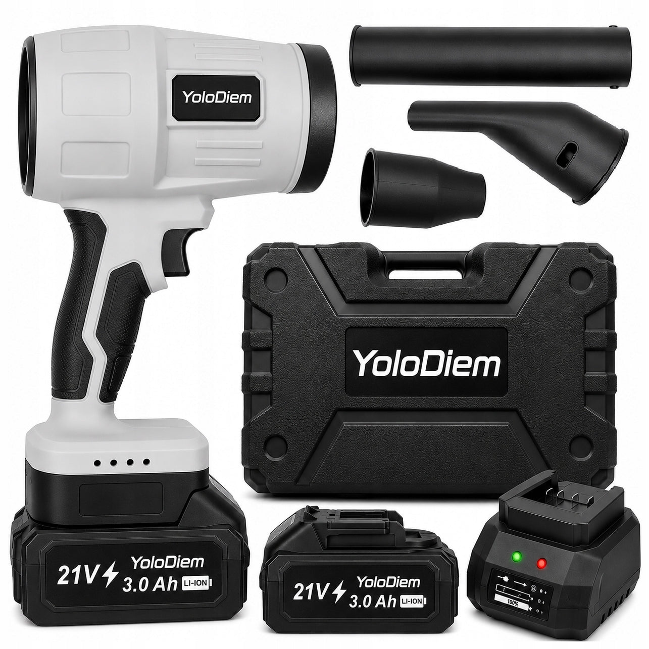 CORDLESS BLOWER 2xAKU 21V Turbo 235km/h Electric Manual SET