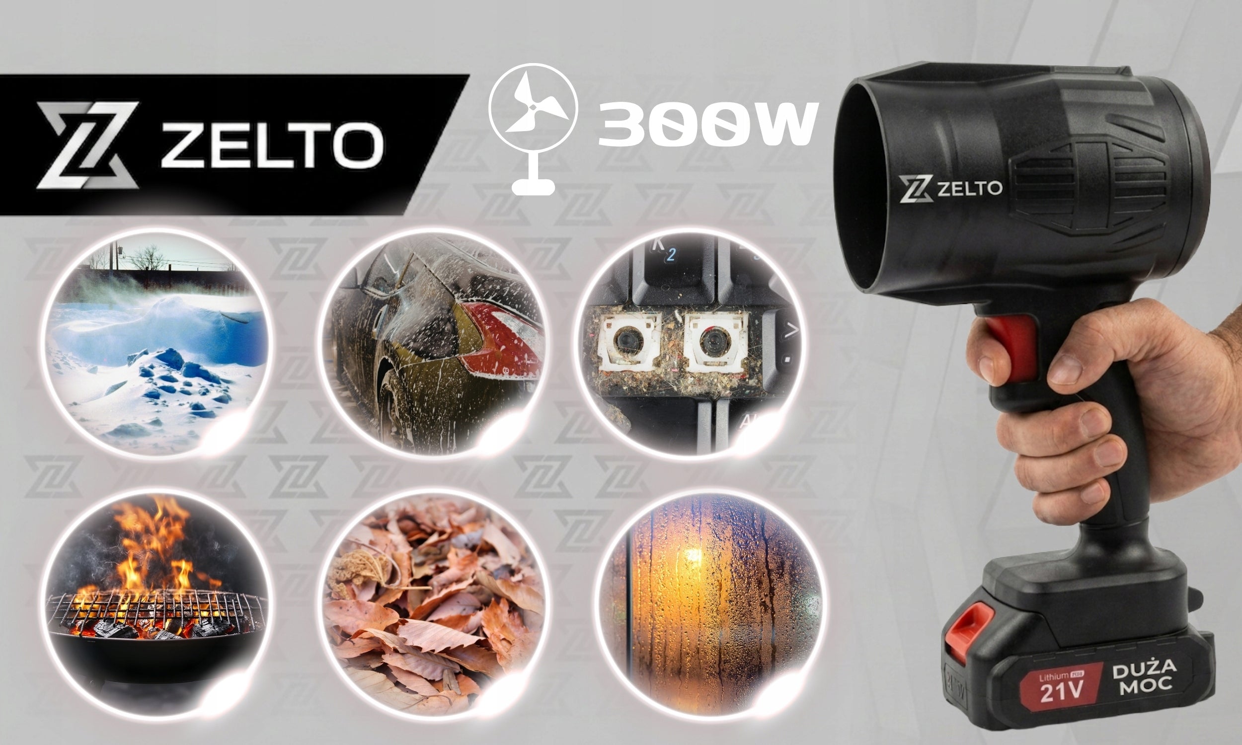 CORDLESS BLOWER FOR DUST GRILL LEAVES 21V 2xAKU PLUGS STRONG LIGHTWEIGHT Manufacturer code Dmuchawa Do Liści Zelto Ręczna Ogrodowa Mini
