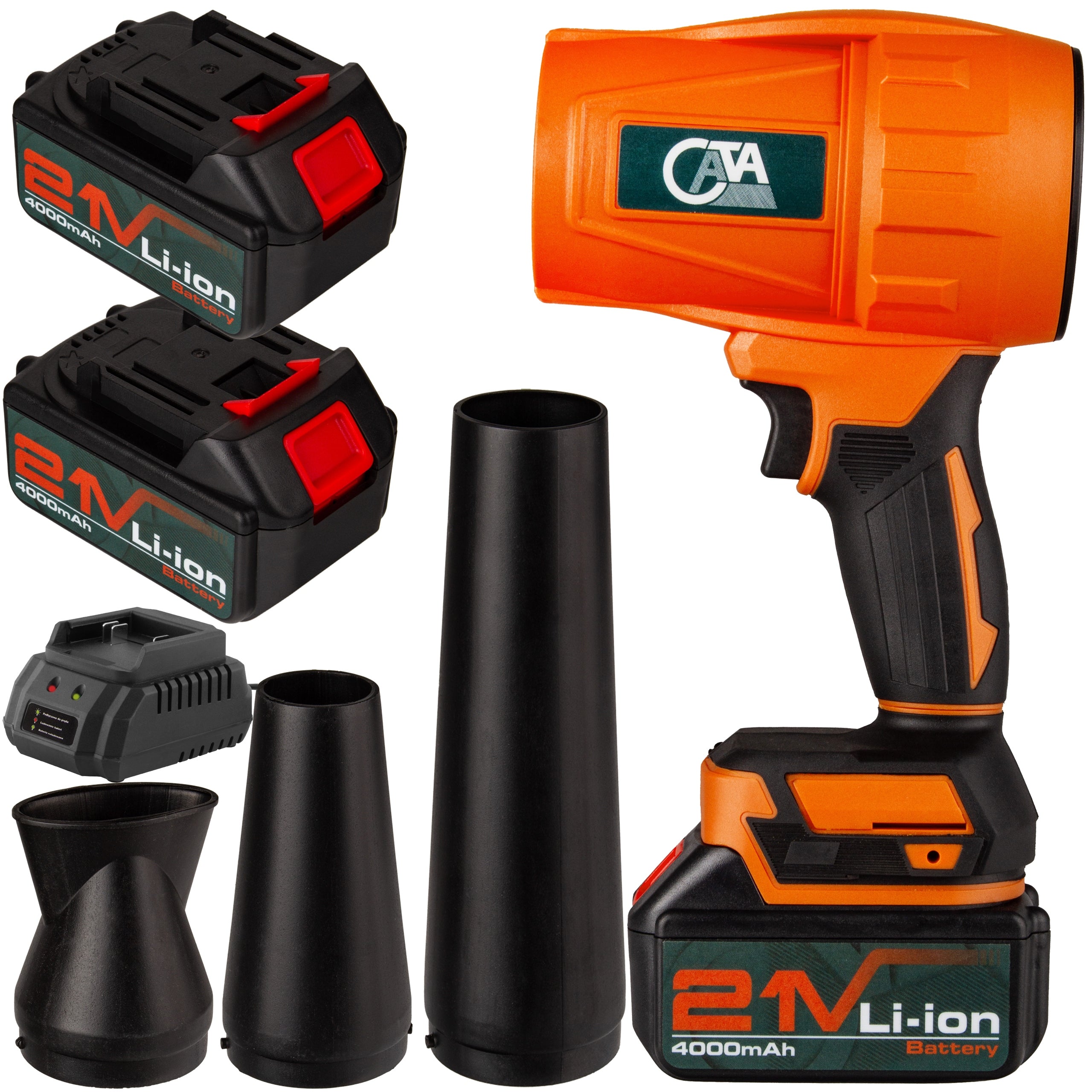 CORDLESS BLOWER turbo snow leaves garden ELECTRIC 2x AKU 4Ah Packaging status original