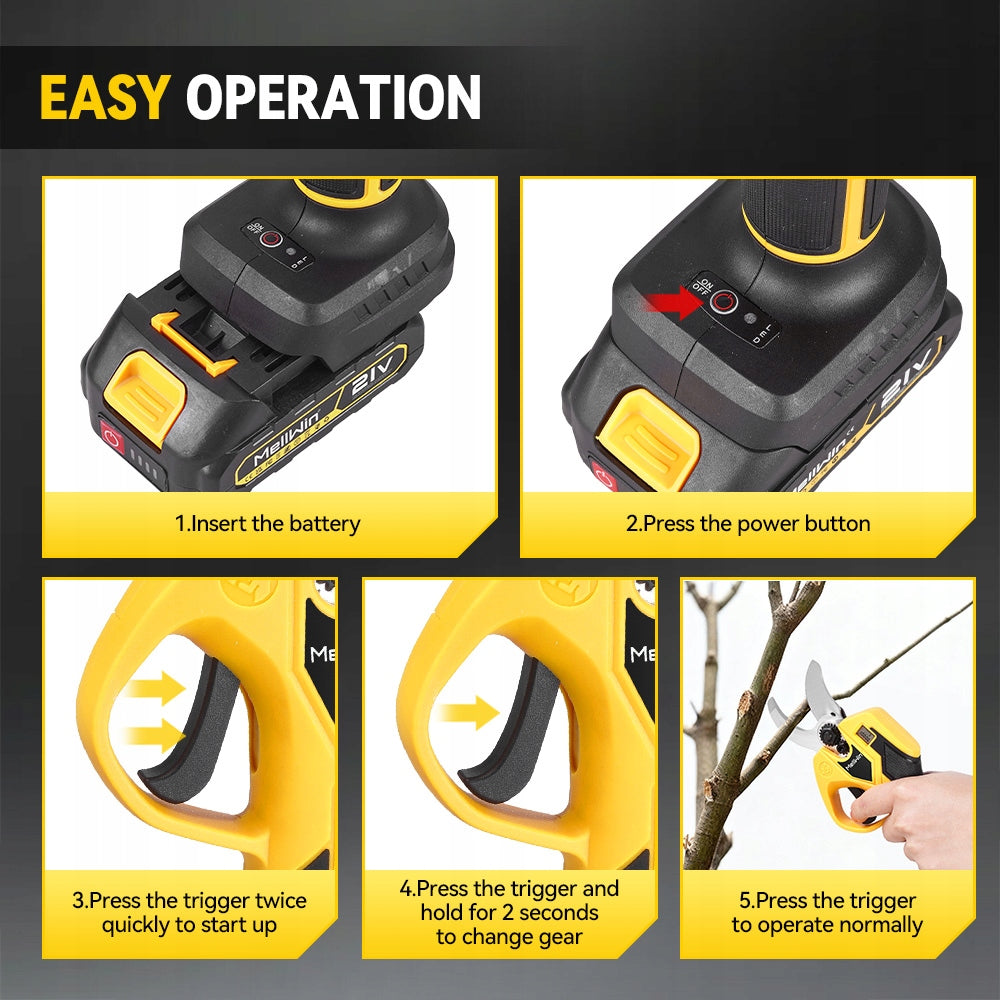 CORDLESS BRUSHLESS PRUNER SHEARS PRUNER 32MM GARDEN AKU STRONG Battery voltage 21 V