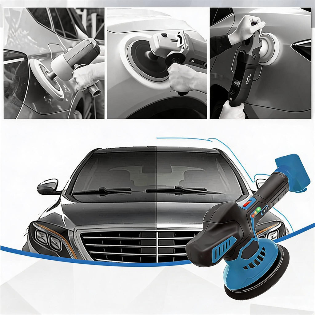 CORDLESS CAR BUFFER POLISHER - PORTABLE SET FOR WAXING MACHINE Maximum speed 0 RPM