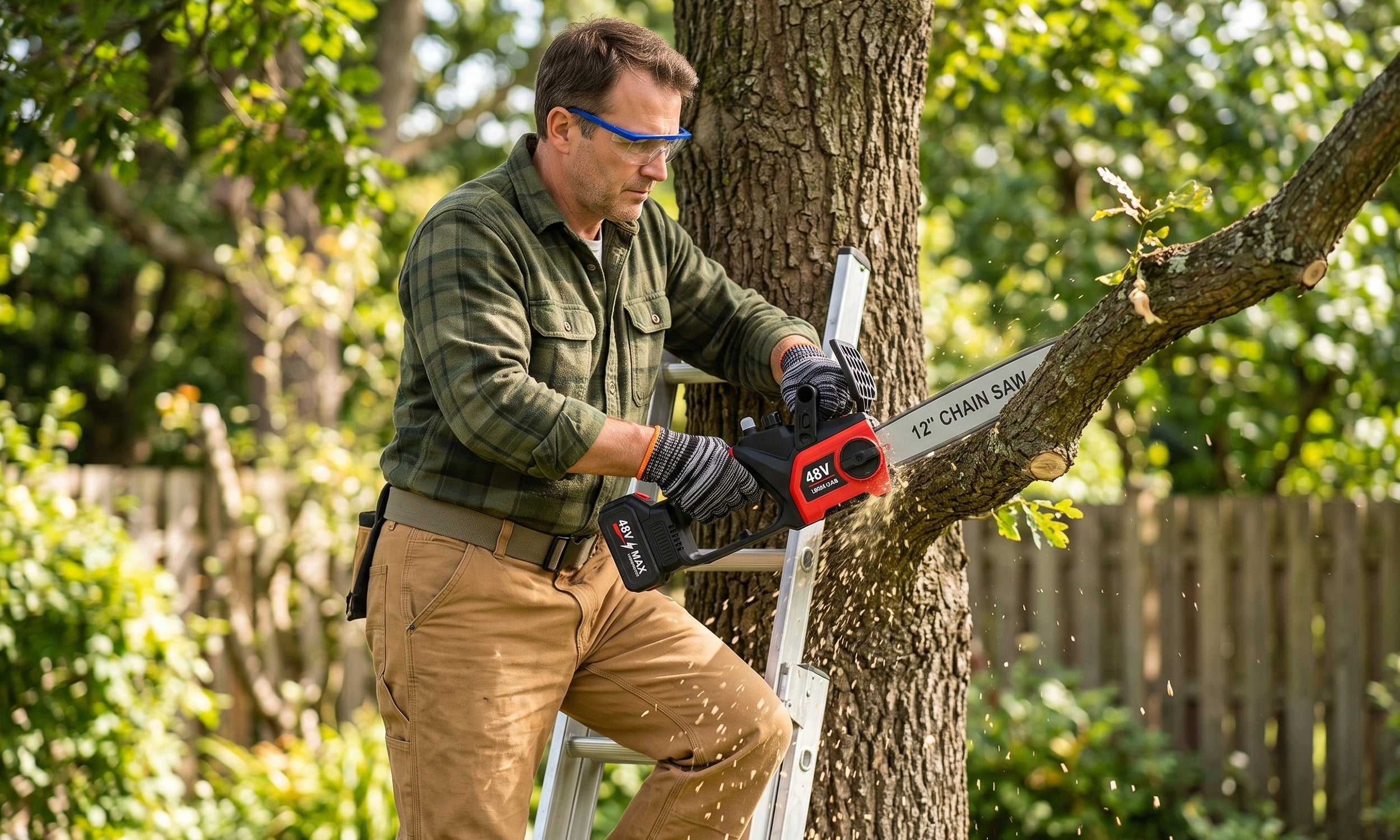 CORDLESS CHAINSAW 12" BRANCH SAW 2 BATTERIES SUITCASE Manufacturer code PILARKA AKUMULATOROWA ŁAŃCUCHOWA + AKCESORIA