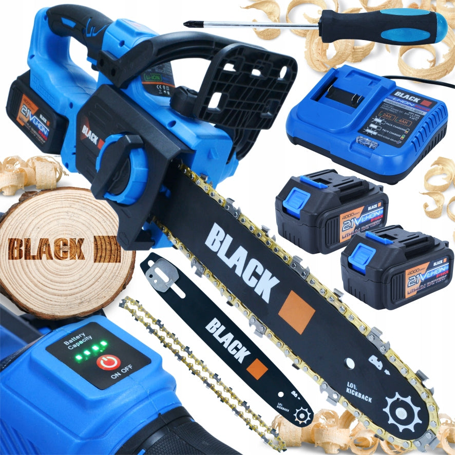 CORDLESS Chainsaw 12" BRUSHLESS Chain Lubrication 2Bat 4Ah