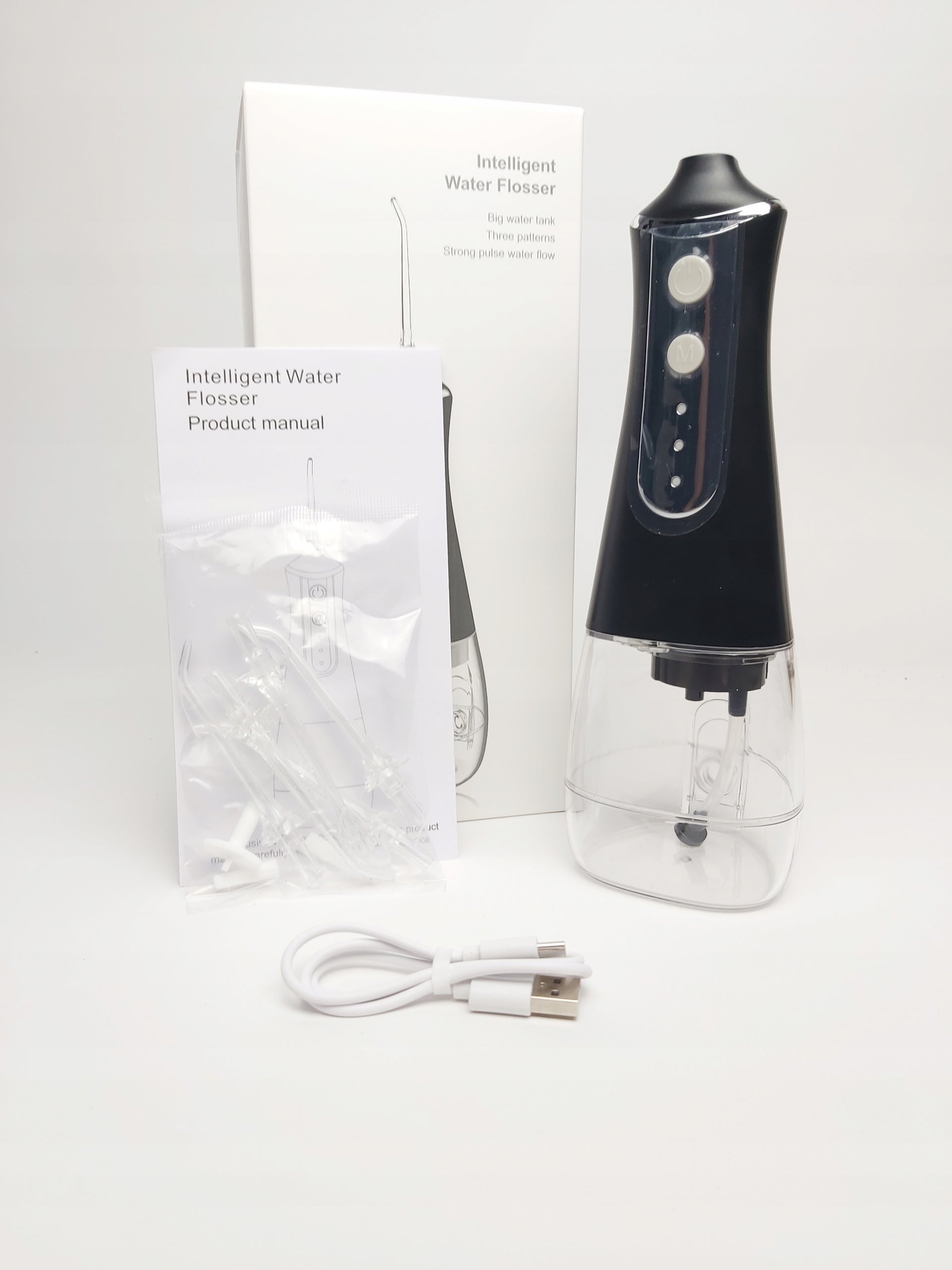 CORDLESS DENTAL IRRIGATOR 5 NOZZLES 3 MODES BLACK Color black