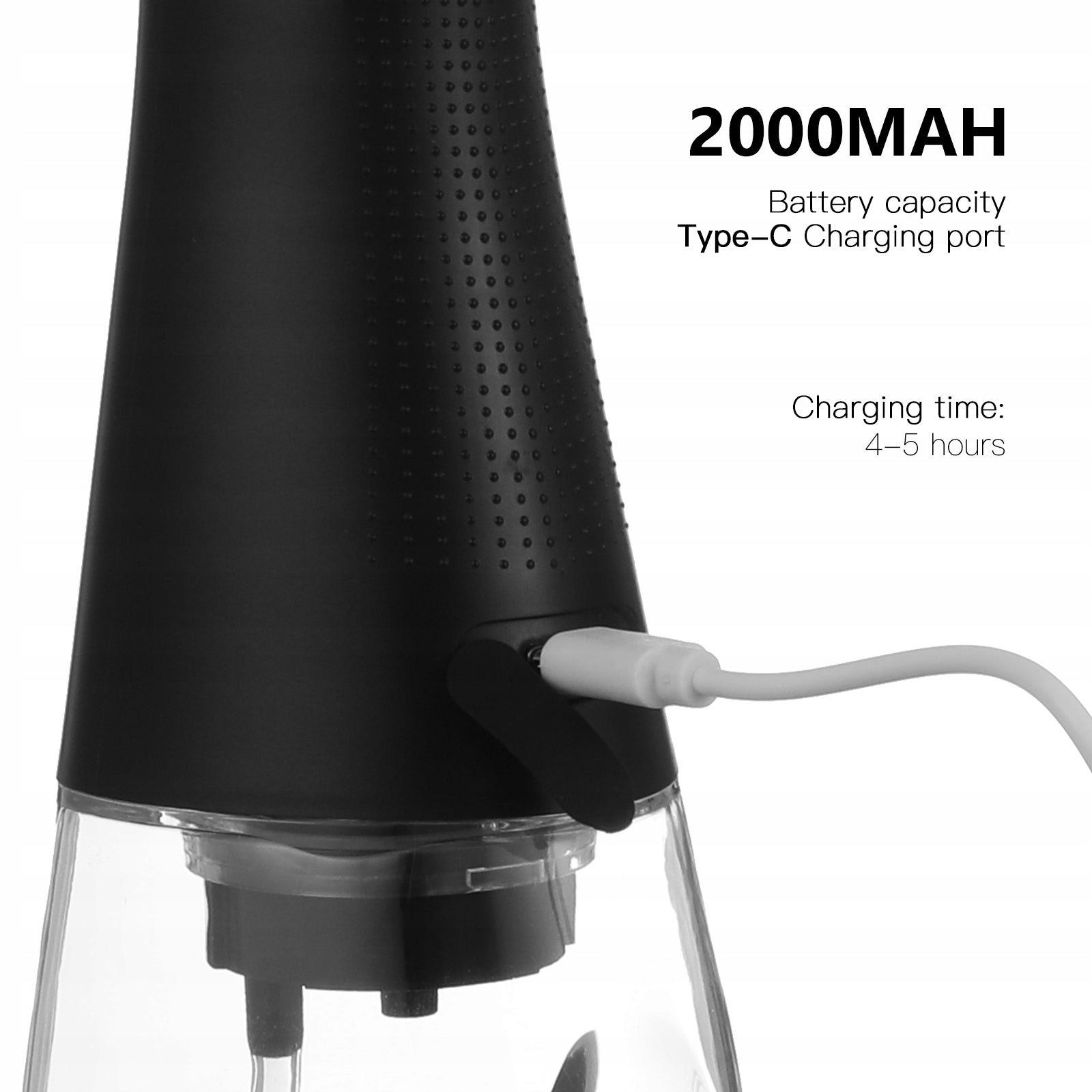 CORDLESS DENTAL IRRIGATOR 5 NOZZLES 3 MODES BLACK Kind wireless