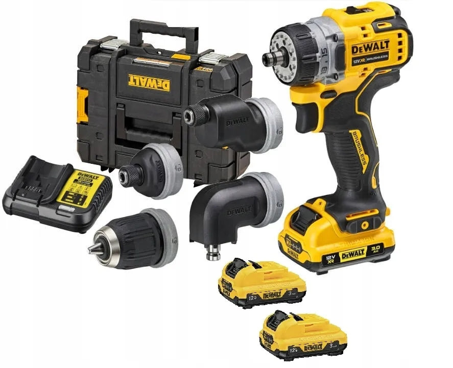 CORDLESS DRILL + 4 HEADS 12V 2*3.0AH DCD703L2T DEWALT