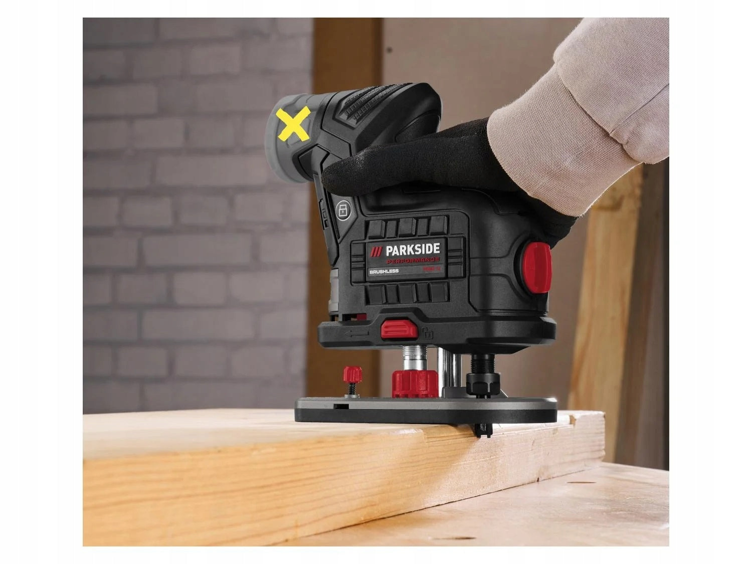 CORDLESS EDGE MILLING MACHINE PARKSIDE PPAKF 12 A1 + 6x CUTTERS SET Series PERFORMANCE