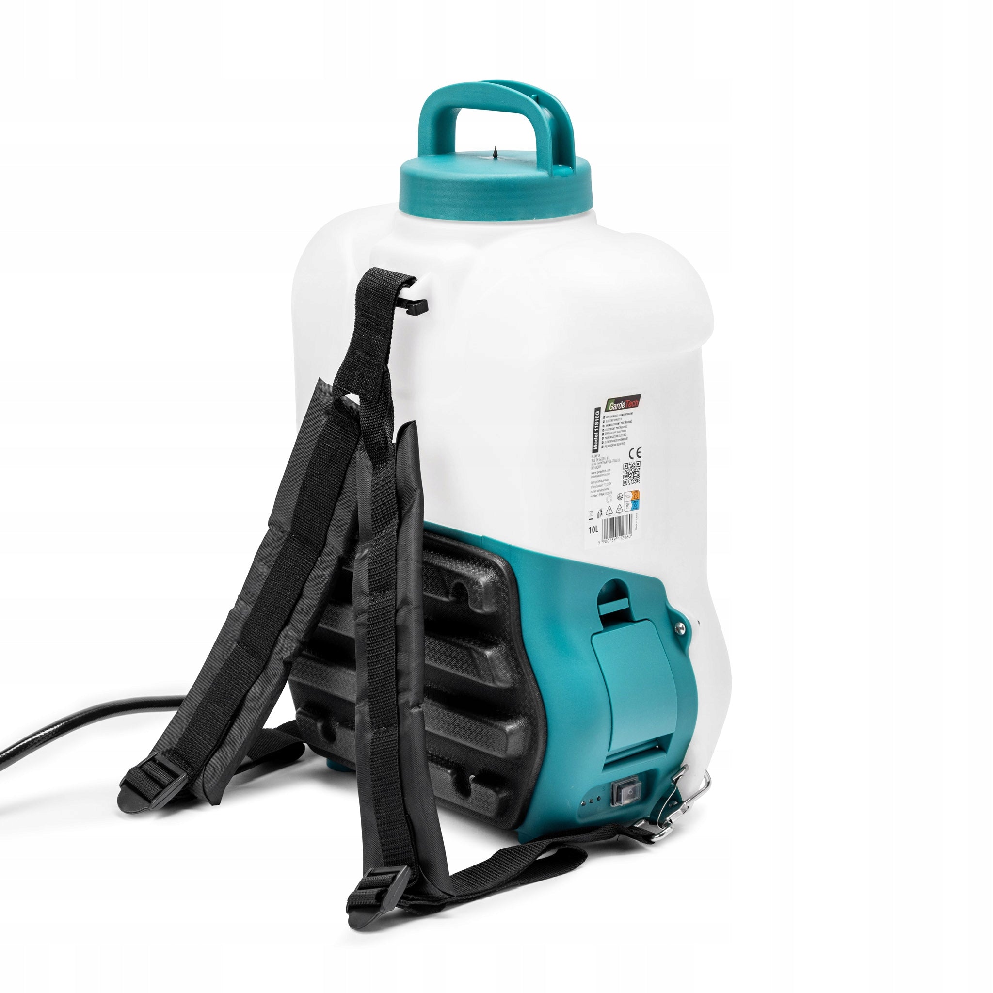 CORDLESS ELECTRIC BACKPACK SPRAYER GardeTech 10L 11810G Maximum pressure 1.8 bar