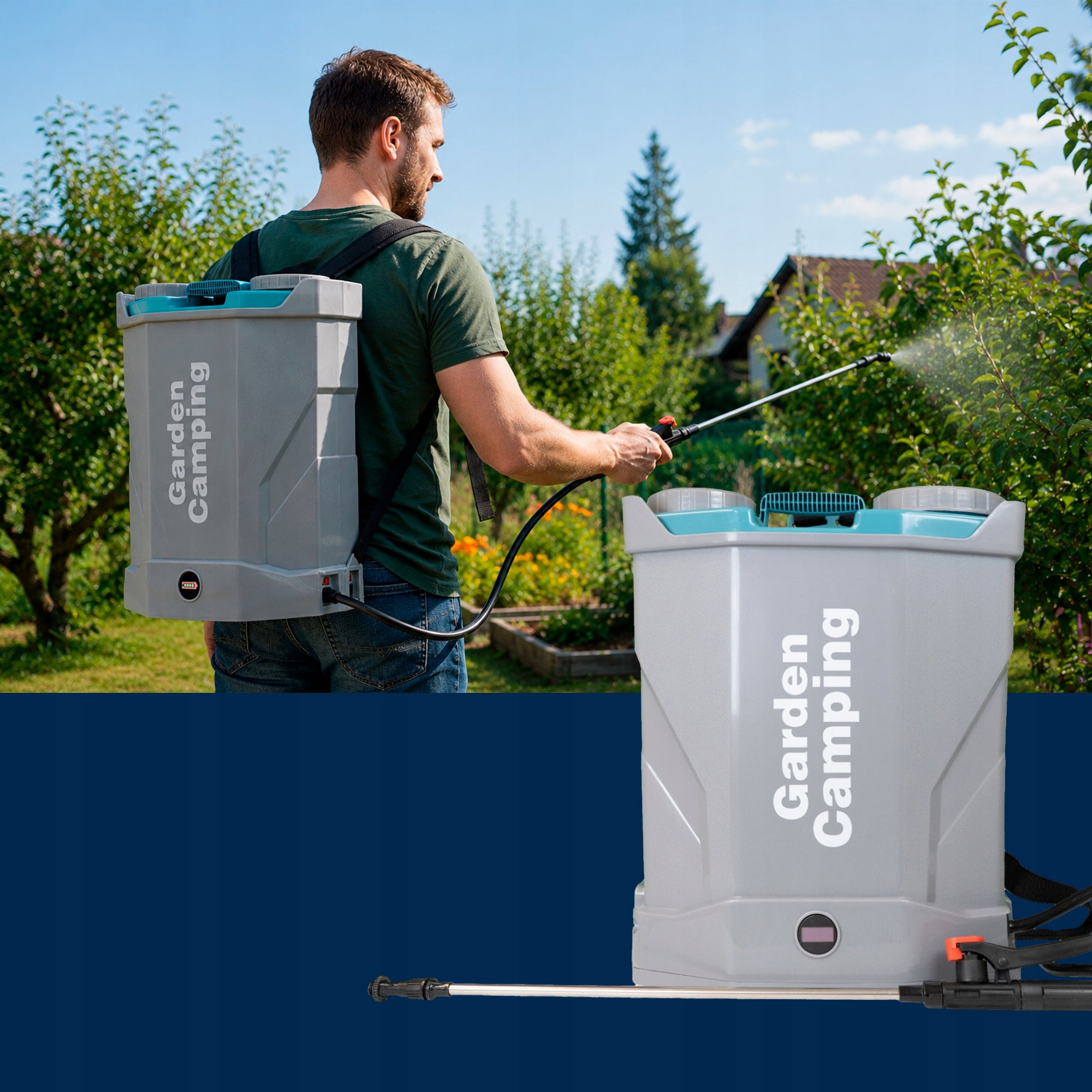 CORDLESS ELECTRIC BACKPACK SPRAYER Garden 16L GARDENCAMPING Brand Fighter