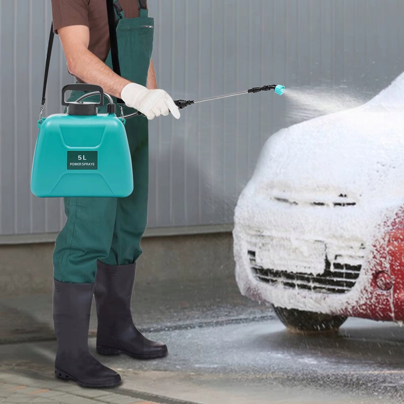 CORDLESS ELECTRIC HANDHELD GARDEN SPRAYER 5L NOZZLES Product weight with unit packaging 1.34 kg