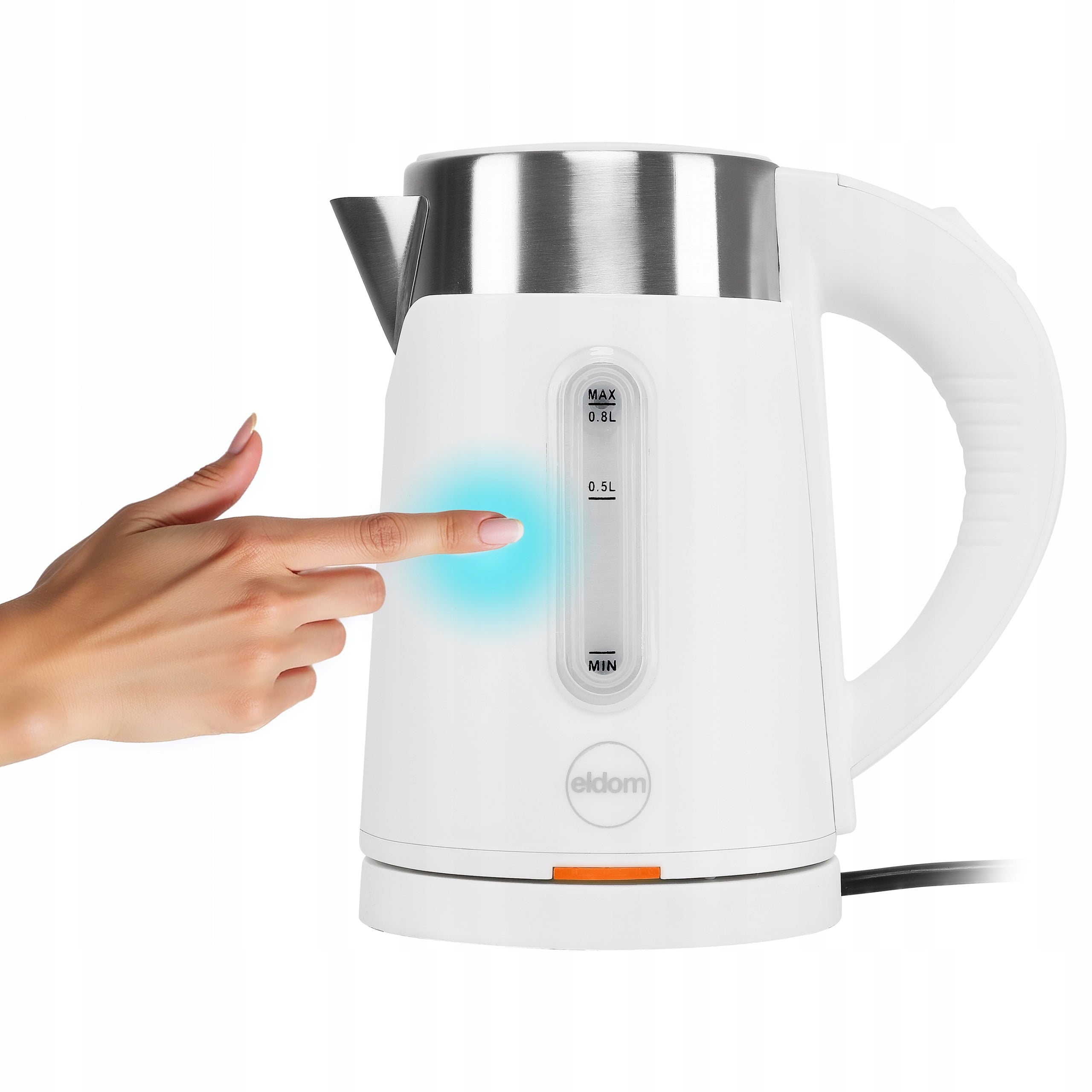 CORDLESS ELECTRIC KETTLE 0,8L WHITE SMALL TOURIST 1000W Manufacturer code C185