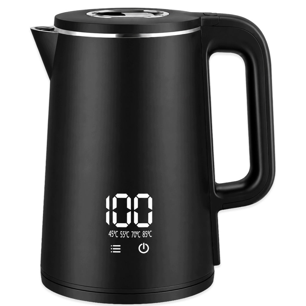 CORDLESS ELECTRIC KETTLE 1,8L 1500W BLACK TEMPERATURE CONTROL