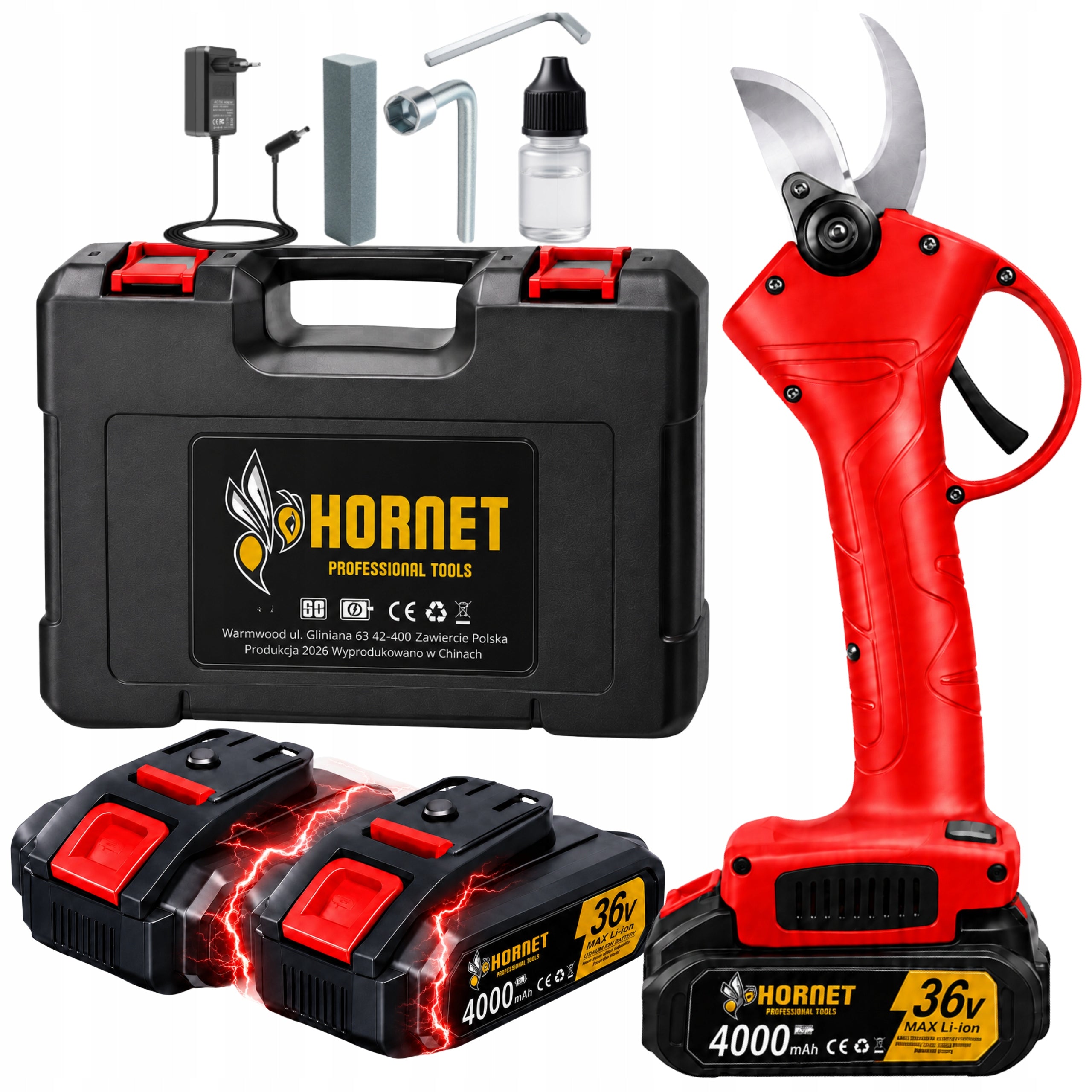 CORDLESS ELECTRIC PRUNER FOR GARDEN BRANCHES 2 X AKU HORNET