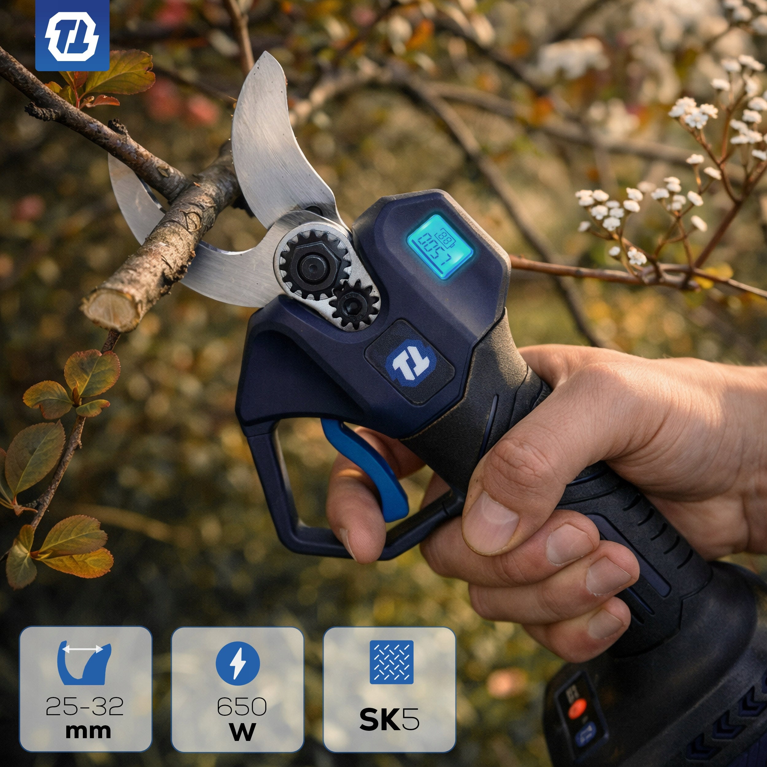 CORDLESS ELECTRIC PRUNING SHEAR FOR BRANCHES SHEARS 2 AH GARDEN IMOUM Manufacturer code DJD30