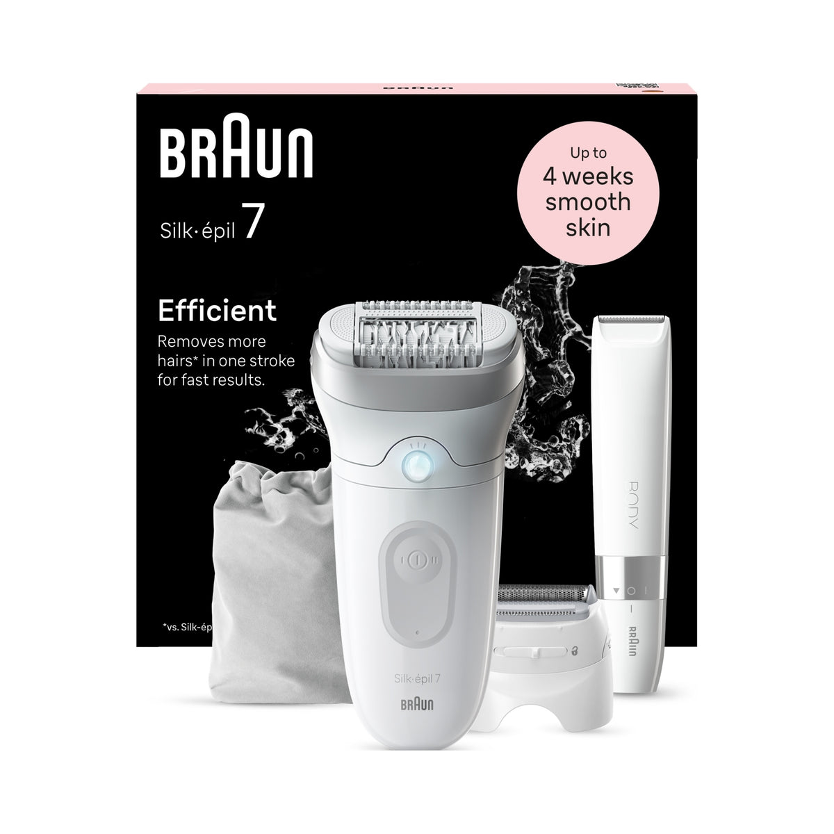 CORDLESS EPILATOR BRAUN Silk-epil 7 7-441 for tweezers massage system