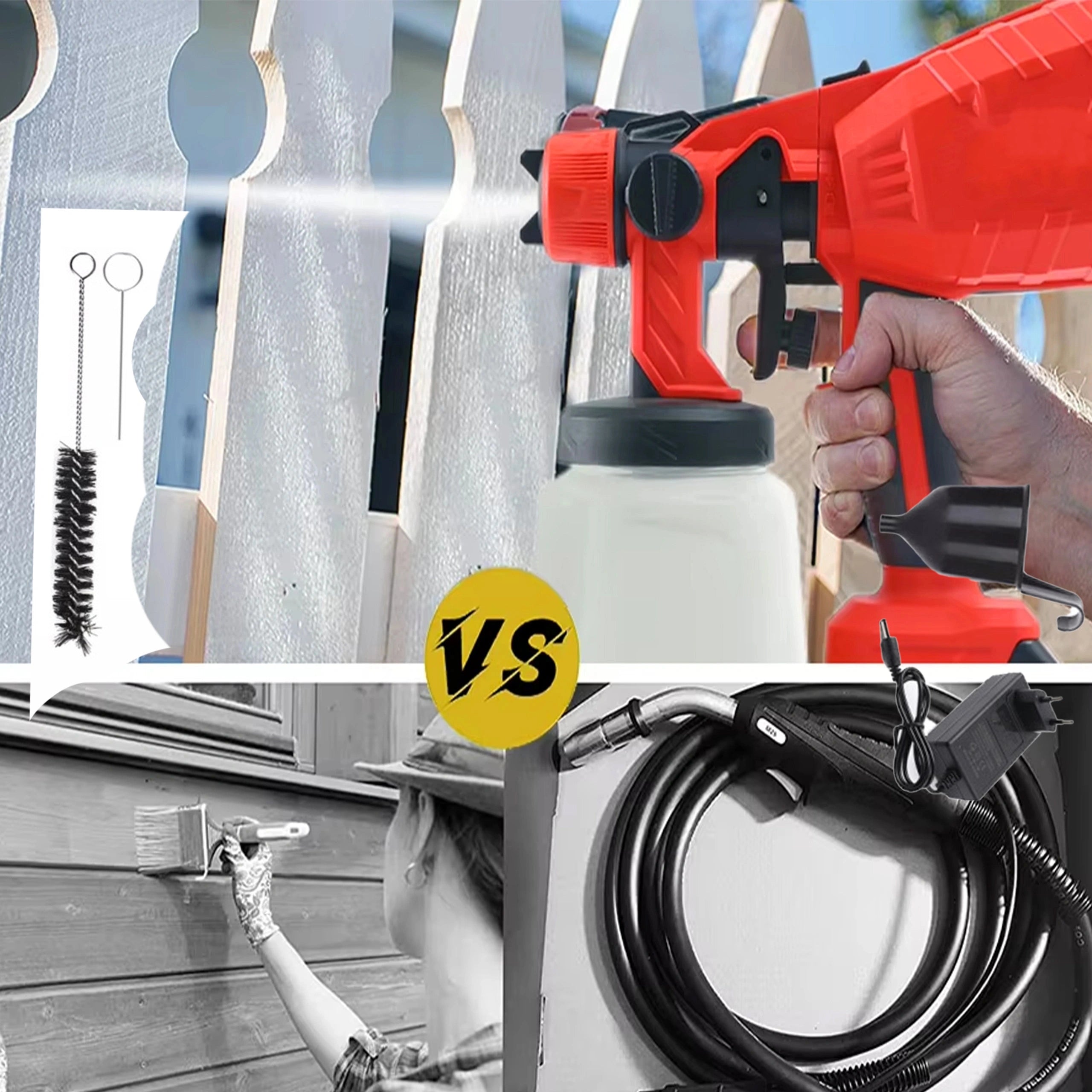 CORDLESS FENCE CEILING WALL PAINT GUN ETC 2Ah RECHARGEABLE BATTERY Manufacturer code 5907419768826
