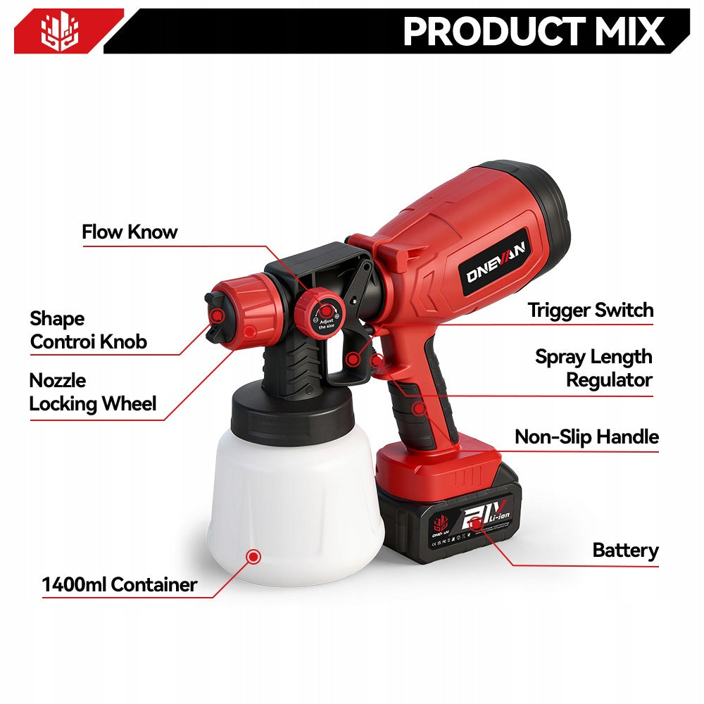 CORDLESS FENCE CEILING WALL PAINT GUN ETC 3AH BATTERY Manufacturer code sku007416_3