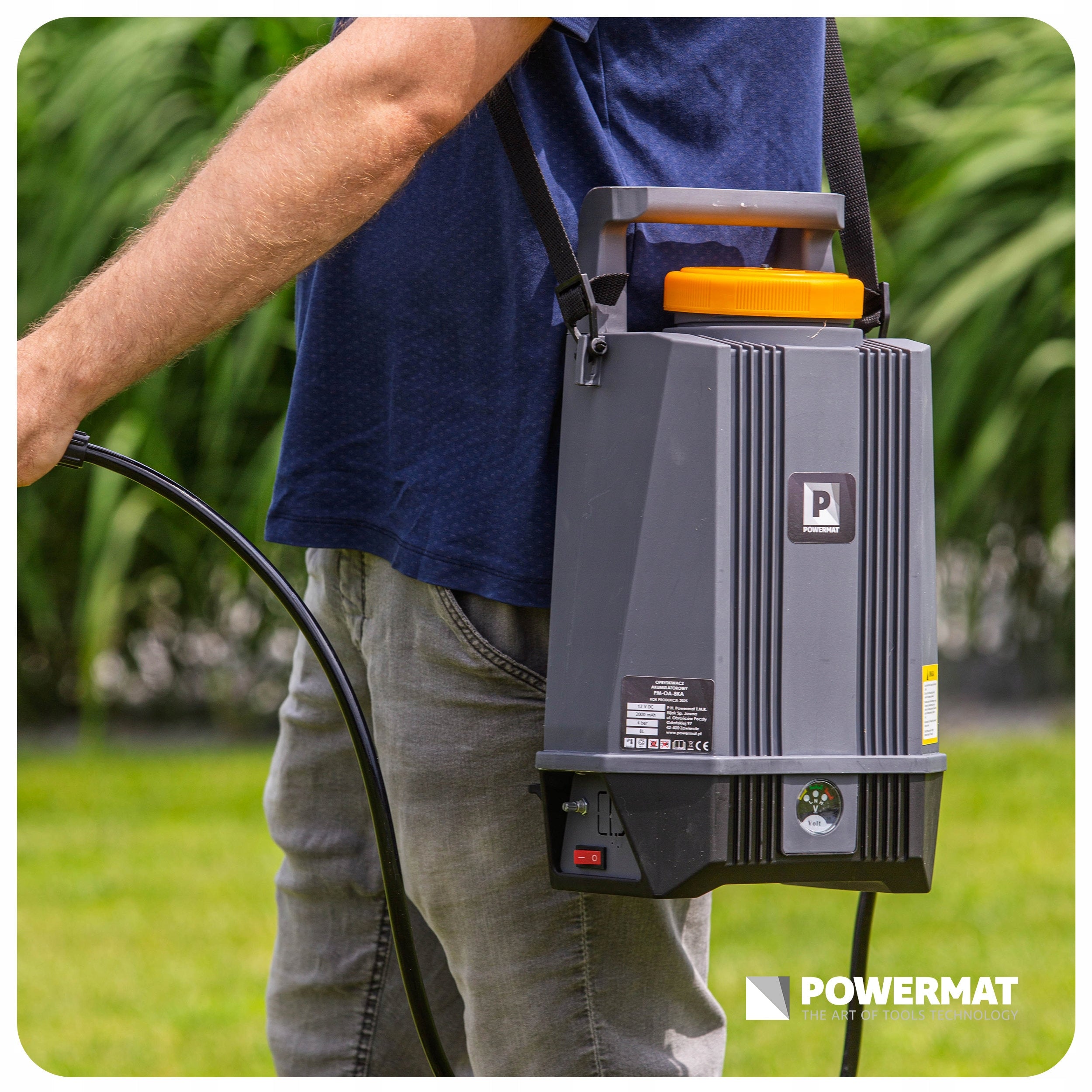 CORDLESS GARDEN ARM PRESSURE SPRAYER LIGHTWEIGHT 2AH LI-ION 8L Maximum pressure 4 bar