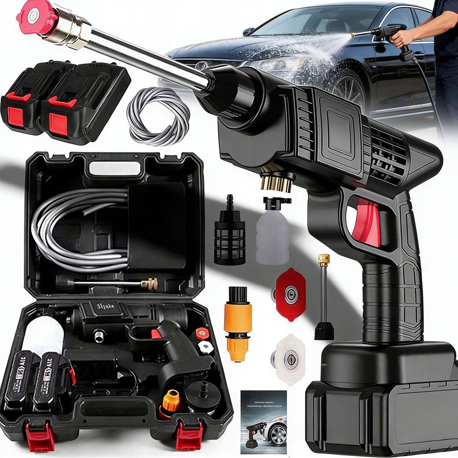 CORDLESS GARDEN PRESSURE WASHER 2 BATTERY SET