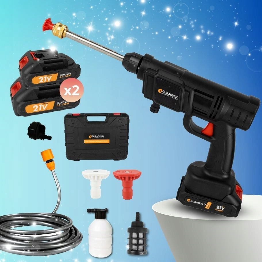 CORDLESS GARDEN PRESSURE WASHER FOR CUBE WINDOWS 2x BATTERY Operating pressure 26 bar