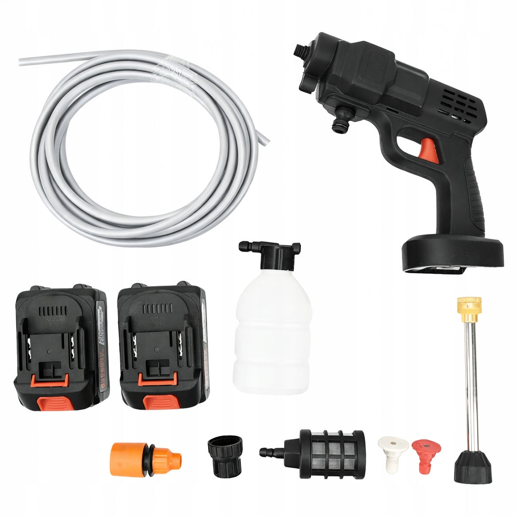 CORDLESS GARDEN PRESSURE WASHER FOR CUBE WINDOWS 2x BATTERY Pump type brass