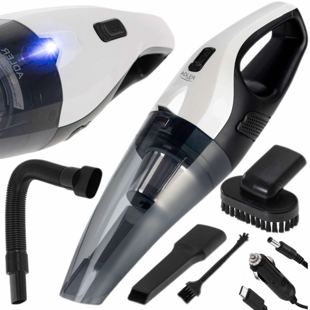 CORDLESS HANDHELD CAR VACUUM CLEANER POWERFUL AKCESORIA USB-C/12V